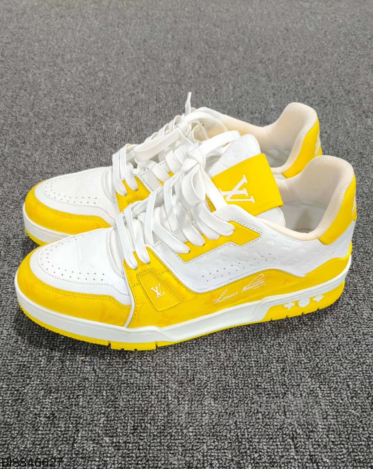 Louis Vuitton luxury yellow and white trainers by LV. Size US 8 / EU 41 - 1 Thumbnail