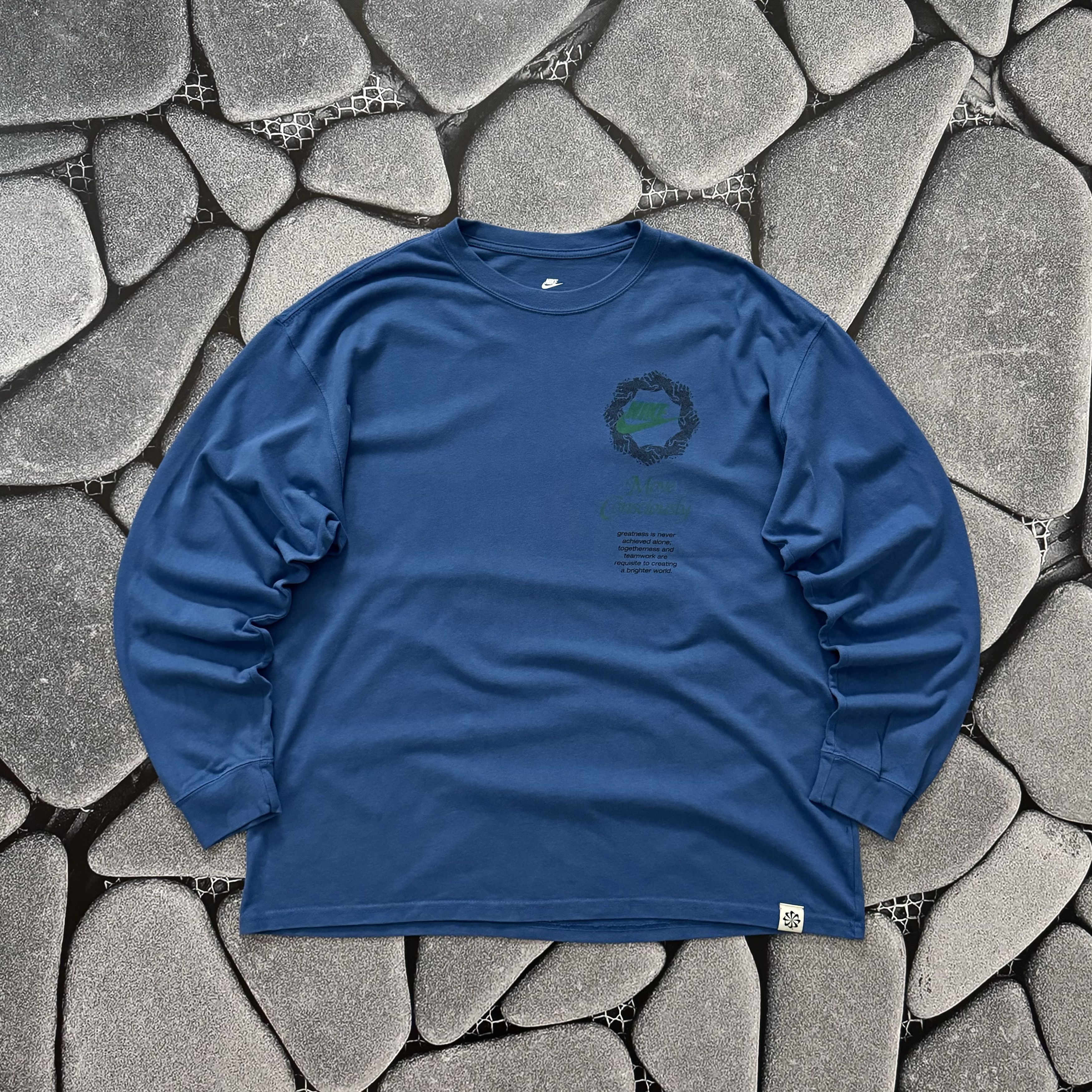 Nike × Vintage NIKE MOVE CONSCIOUSLY OVERSIZED LONG SLEEVE SWOOSH Size US XL / EU 56 / 4 - 1 Thumbnail