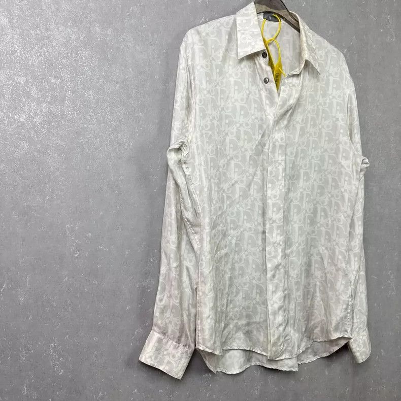 Dior Dior Size38 Oblique printed single-breasted long-sleeved sh Size US XXS / EU 40 - 3 Thumbnail