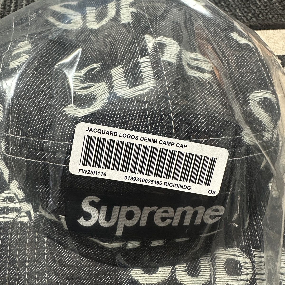 Supreme Supreme Jacquard Logos Denim Camp Cap FW25 Size ONE SIZE - 4 Thumbnail
