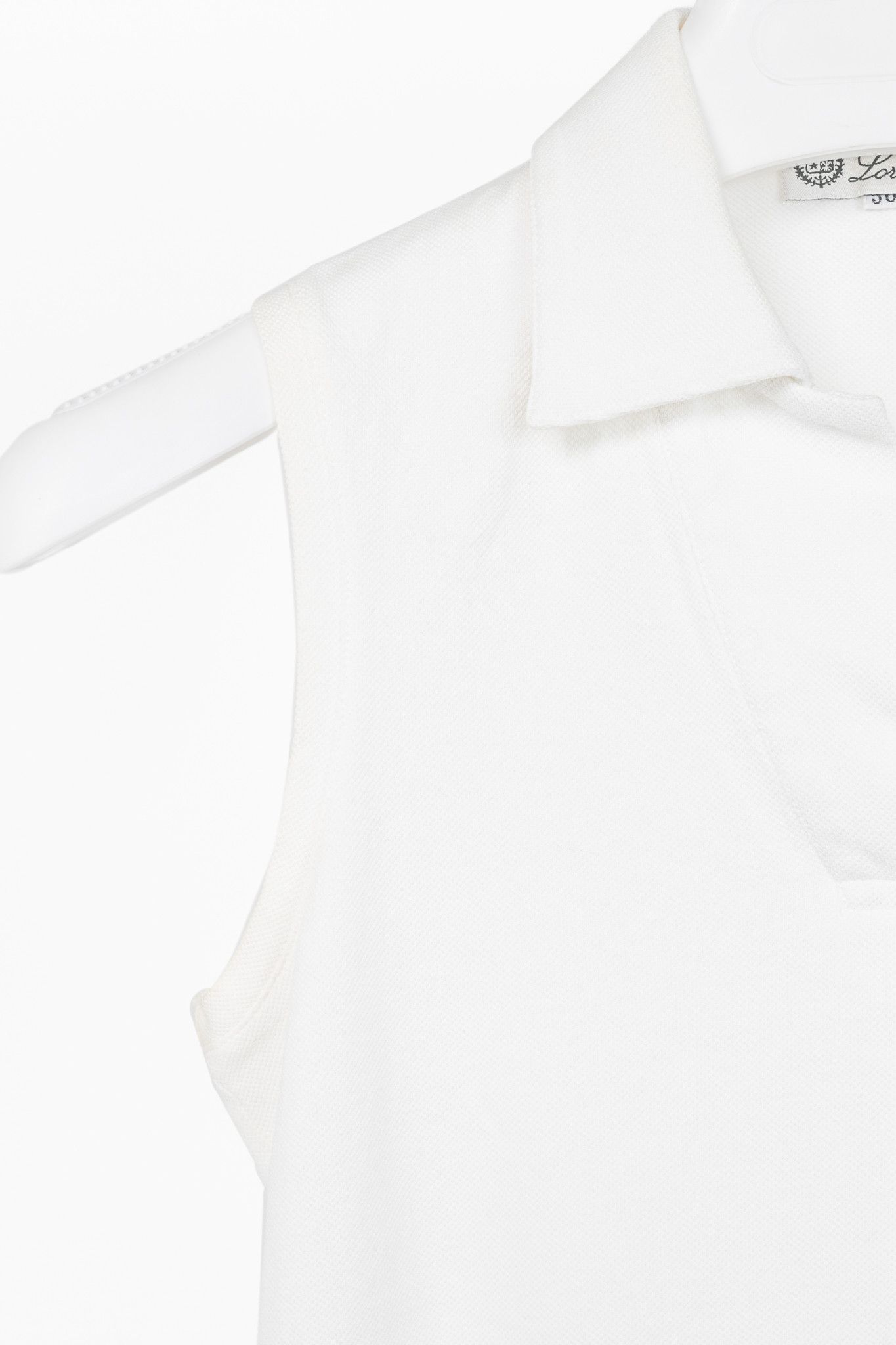 Loro Piana Loro Piana White Cotton-Pique Sleeveless Polo Size XS / US 0-2 / IT 36-38 - 5 Thumbnail