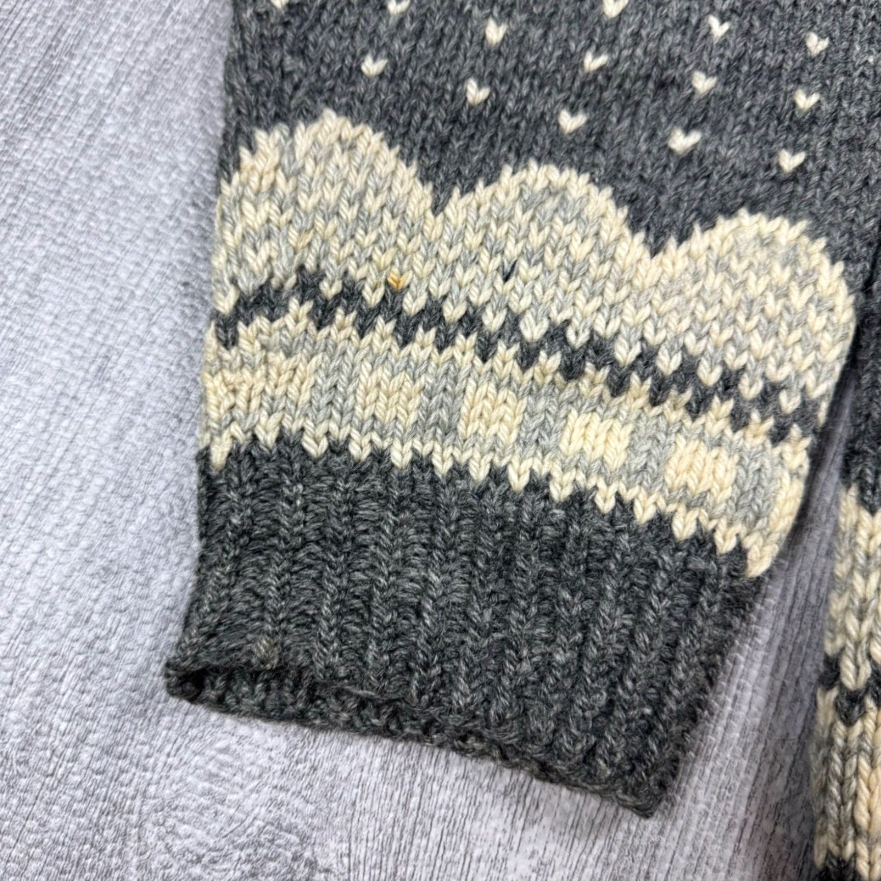 Vintage VINTAGE L.L. BEAN Cardigan Mens XL Gray Wool Fair Isle Norwegian Birdseye Crew Neck Knit Wool Rugged Outdoor 90s/Old School Size US XL / EU 56 / 4 - 3 Thumbnail