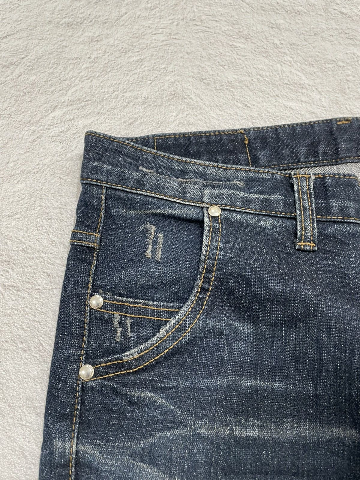 If Six Was Nine 2000s Zero-G Distressed Fading Denim Y2K Size US 32 / EU 48 - 5 Thumbnail
