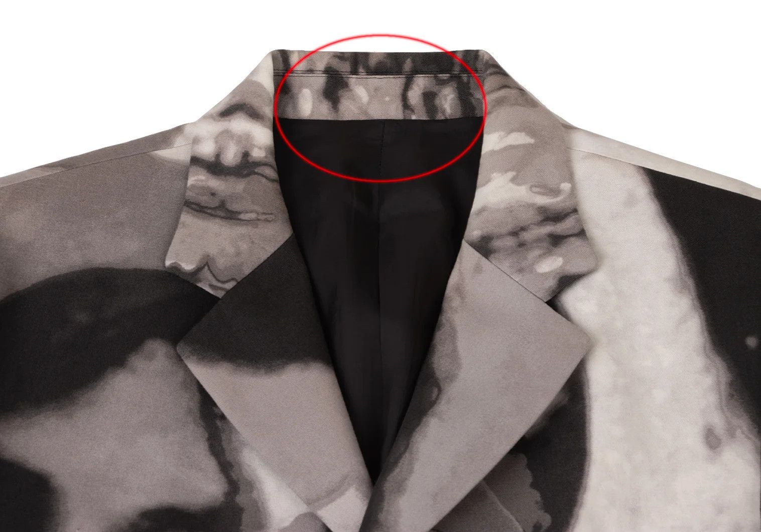 Jean Paul Gaultier Face Graphic Snap Button Jacket in White and Gray Size US M / EU 48-50 / 2 - 3 Thumbnail
