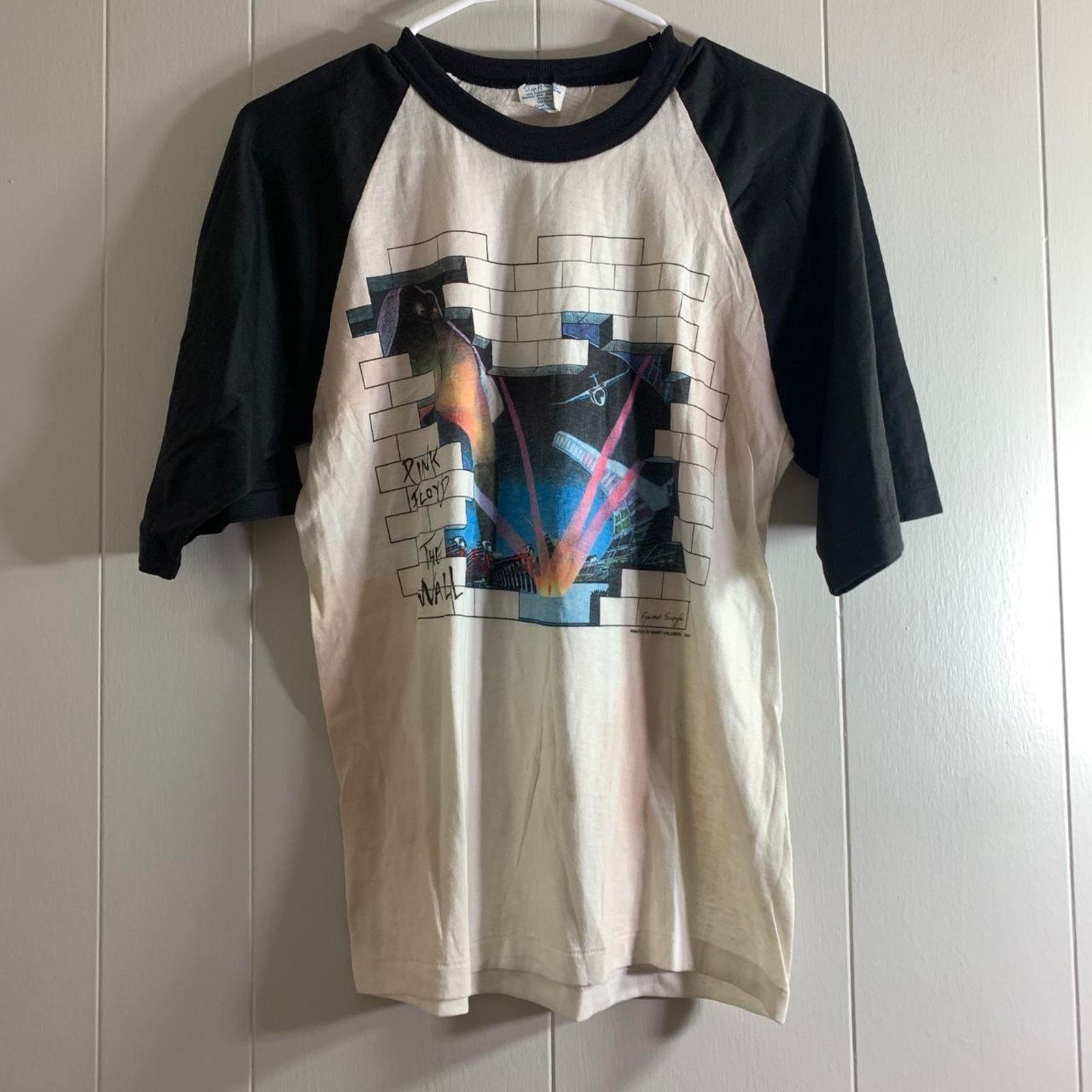 Vintage 1980 PINK FLOYD The Wall single stitch 3/4 sleeve tee shirt Size US M / EU 48-50 / 2 - 2 Thumbnail
