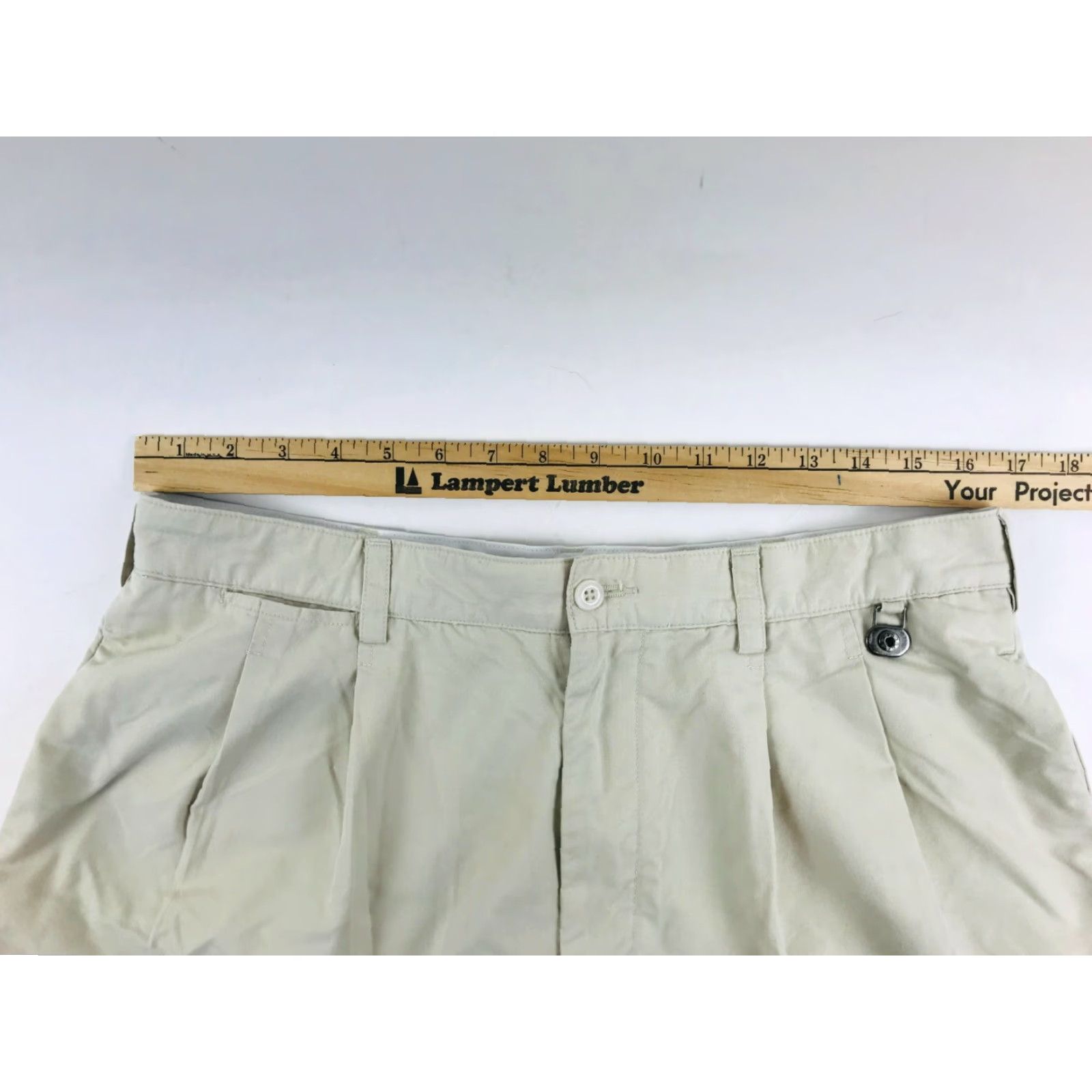 PGA Tour PGA TOUR Chino Golfing Shorts Men's Size 34 Khaki Outdoor Flat Front Pockets Size US 34 / EU 50 - 3 Thumbnail