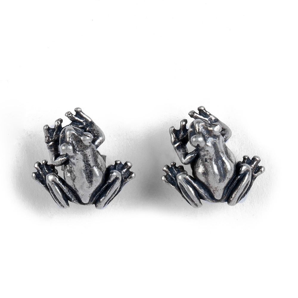 Handmade × Jewelry Frog Dark Earrings One Pairs Chrome Jewelry Size ONE SIZE - 5 Thumbnail