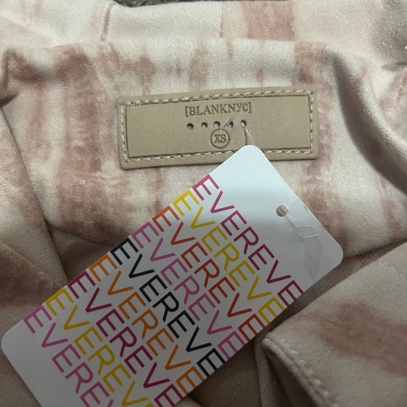 BLANKNYC Blk NYC Lght Pnk Beige TieDye Marble Suede Moto Jckt Sx XS Size XS / US 0-2 / IT 36-38 - 10 Thumbnail