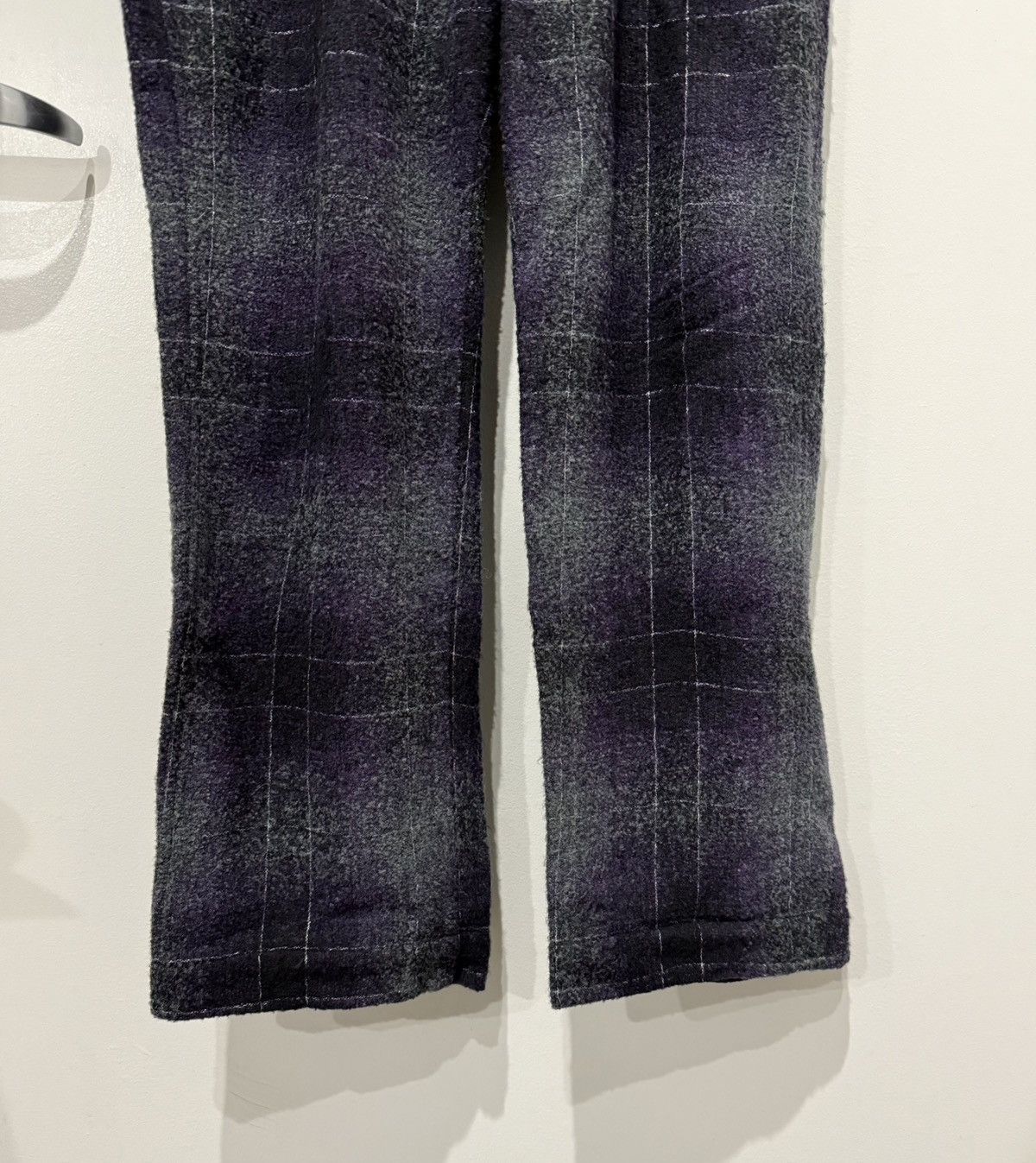 Needles Needles Embellished Checked Wool-Blend Flannel Trousers [M] Size US 30 / EU 46 - 3 Thumbnail