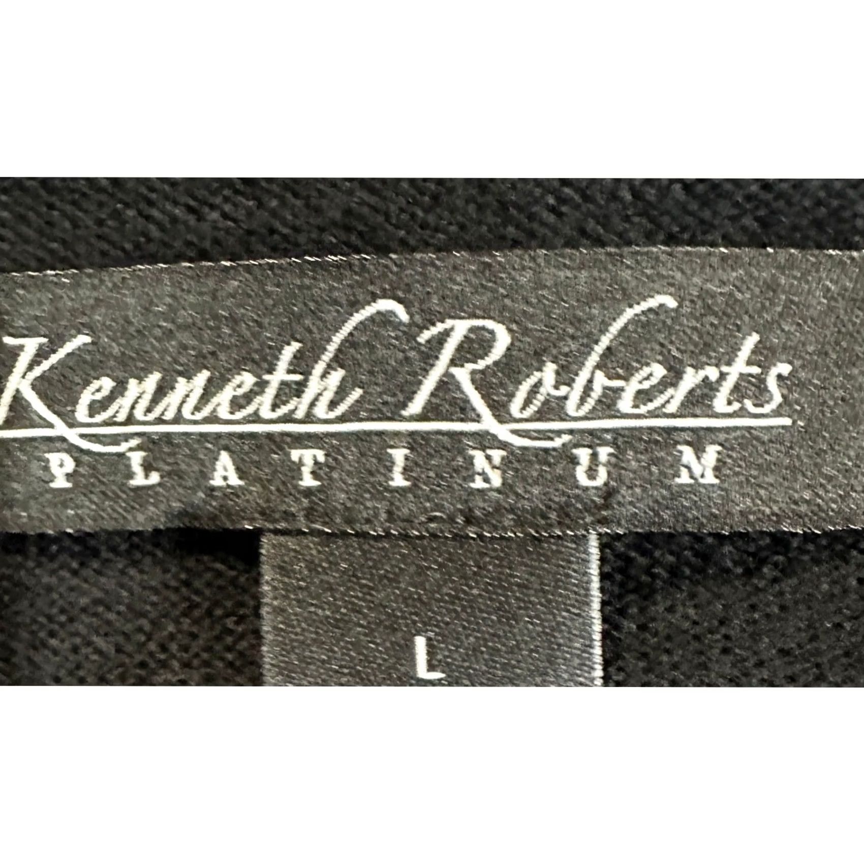 Vintage Kenneth Roberts Platinum 100% Wool Sweater Vest Mens Large Black Knit V-Neck Vest Size US L / EU 52-54 / 3 - 4 Thumbnail