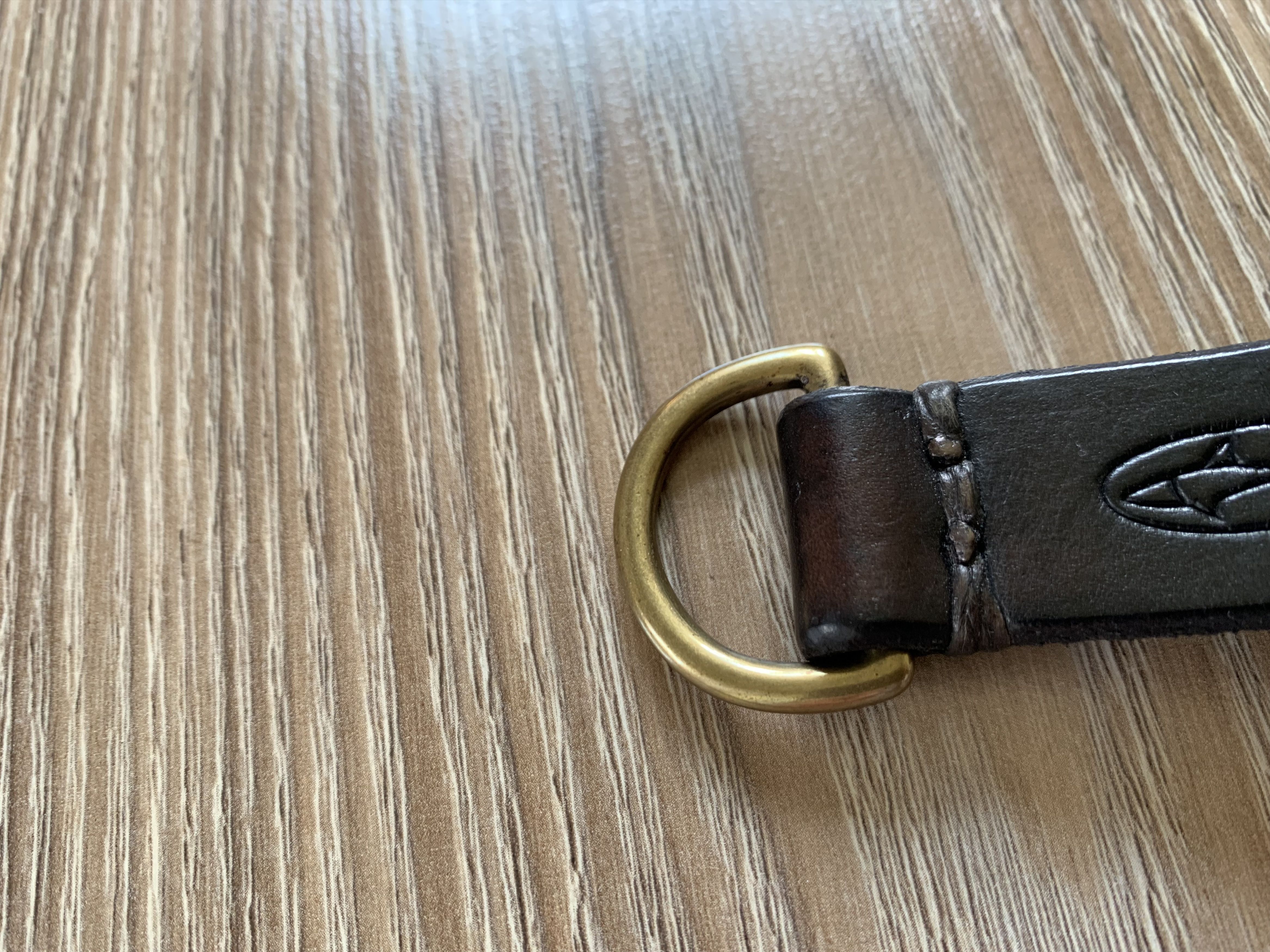 Handmade Leather Keychain With Embossing Size ONE SIZE - 7 Thumbnail