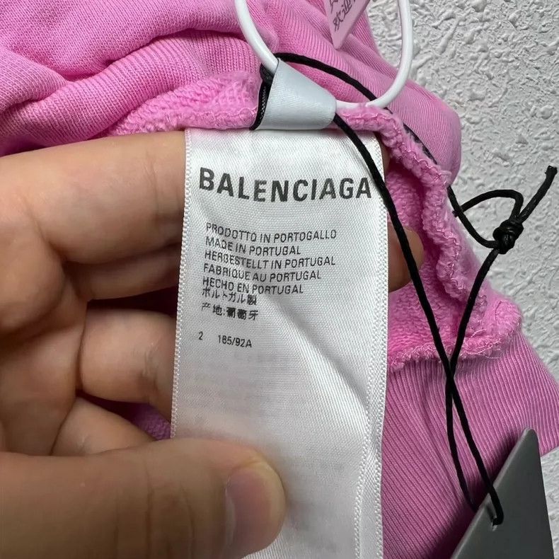 Balenciaga Balenciaga Pink Front and Back Embroidered Hoodie Sweatshi Size US M / EU 48-50 / 2 - 4 Thumbnail