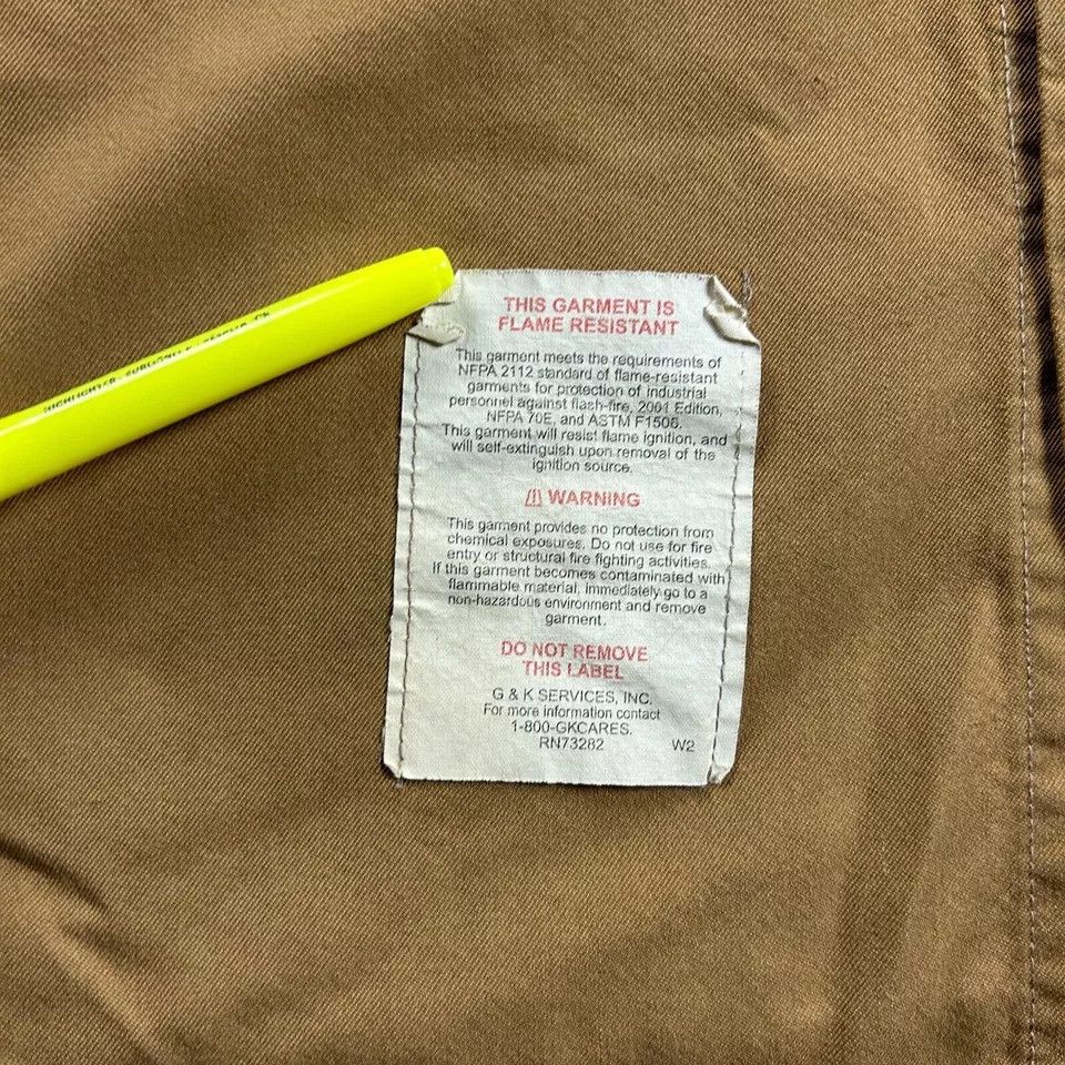 Other GlenGuard FR Shirt Mens 2XL Khakis Workwear Flame Resistant Size US XXL / EU 58 / 5 - 3 Thumbnail