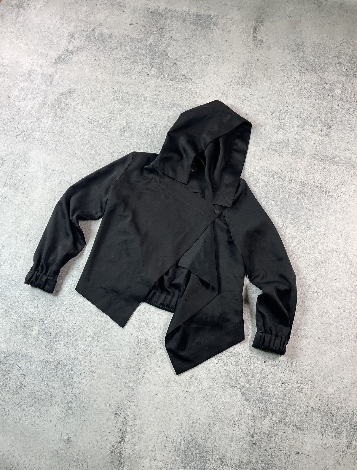 Cop Copine × Japanese Brand Cop. Copine Y2K Asymmetric Jacket Like Rick Owens Size XS / US 0-2 / IT 36-38 - 2 Thumbnail