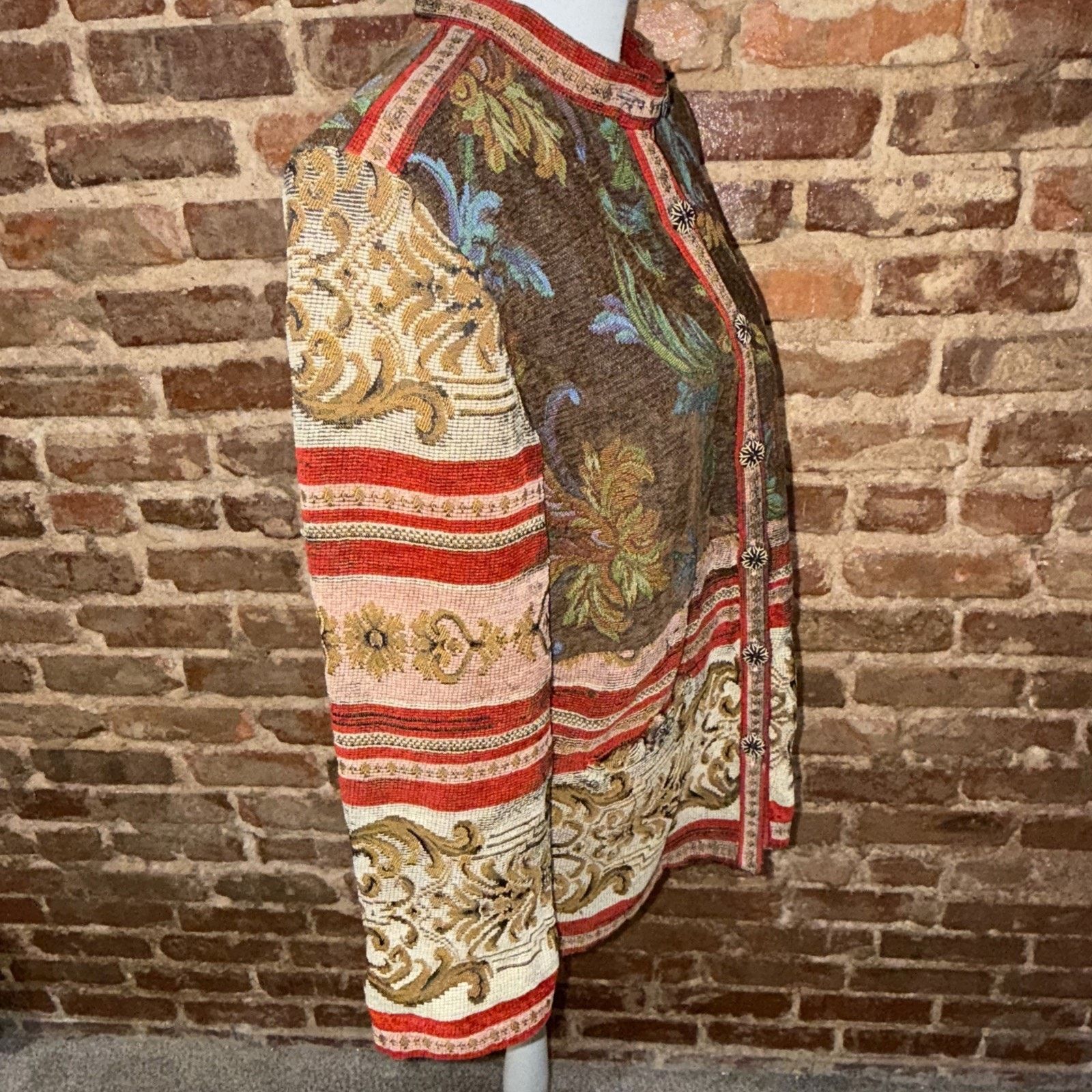Other Women's Jacket Sz 10? Tapestry Multi Boho Hippie Festival Size XL / US 12-14 / IT 48-50 - 4 Thumbnail