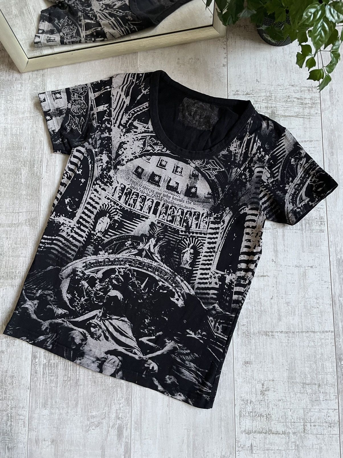 Japanese Brand × Vintage × semanticdesign VTG Semantic Design Over Printed T-Shirt Archive VERY RARE Size M / US 6-8 / IT 42-44 - 2 Thumbnail