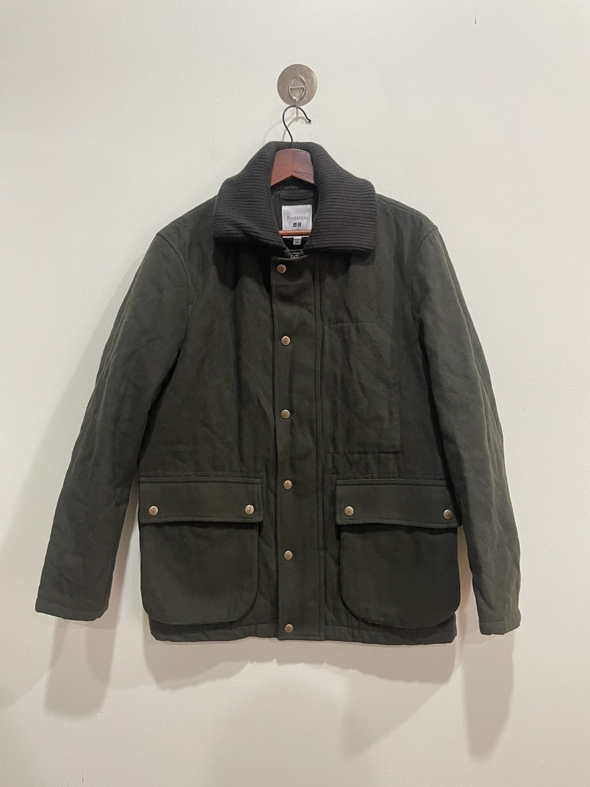 JW Anderson × Uniqlo J.W. Ander X Uniqlo Dark Green Jacket Size L / US 10 / IT 46 - 1 Thumbnail