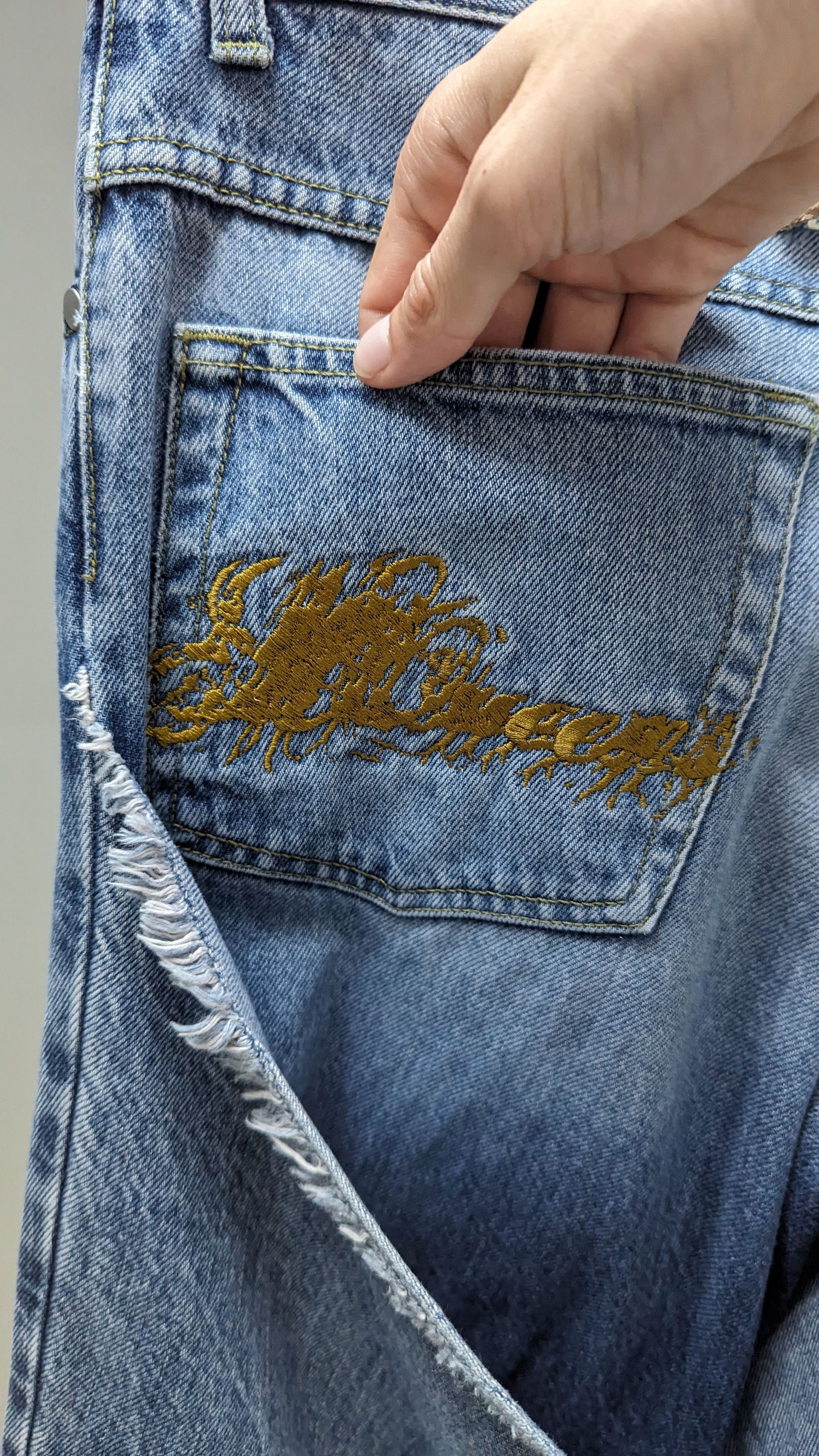 Alexander McQueen Circa 2000 cut-out denim pants Size US 34 / EU 50 - 4 Thumbnail