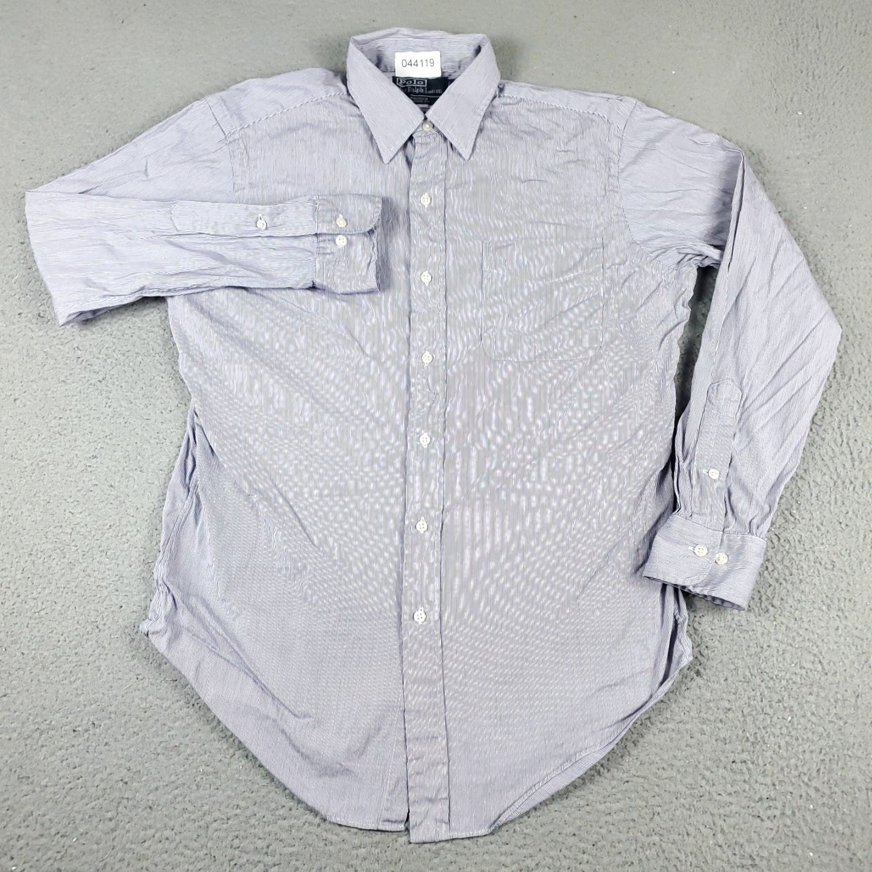 Ralph Lauren Ralph Lauren Dress Shirt Mens 15 Blue Striped Long Sleeve Button Up Regular Fit Size 40R - 2 Thumbnail