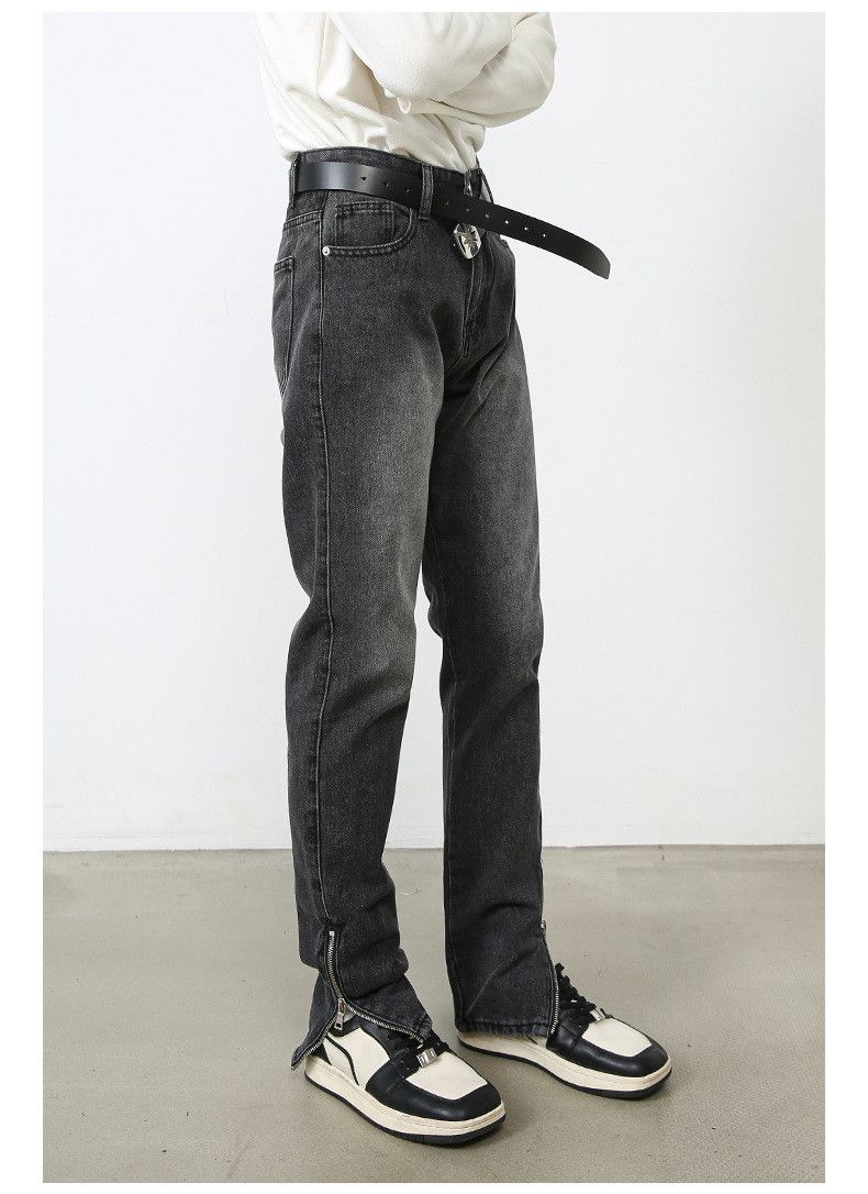 Japanese Brand Japanese retro zipper design slim simple versatile jeans Size US 32 / EU 48 - 3 Thumbnail