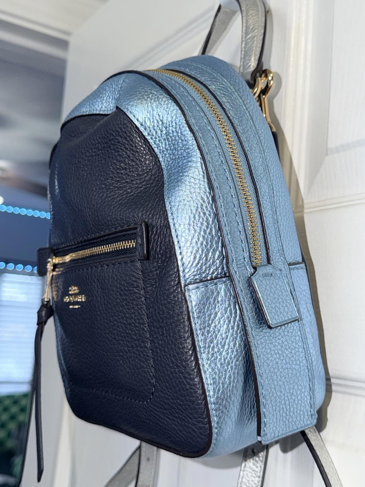 Coach Coach Andi Backpack In Colorblock Metallic Midnight Blue Size ONE SIZE - 6 Thumbnail