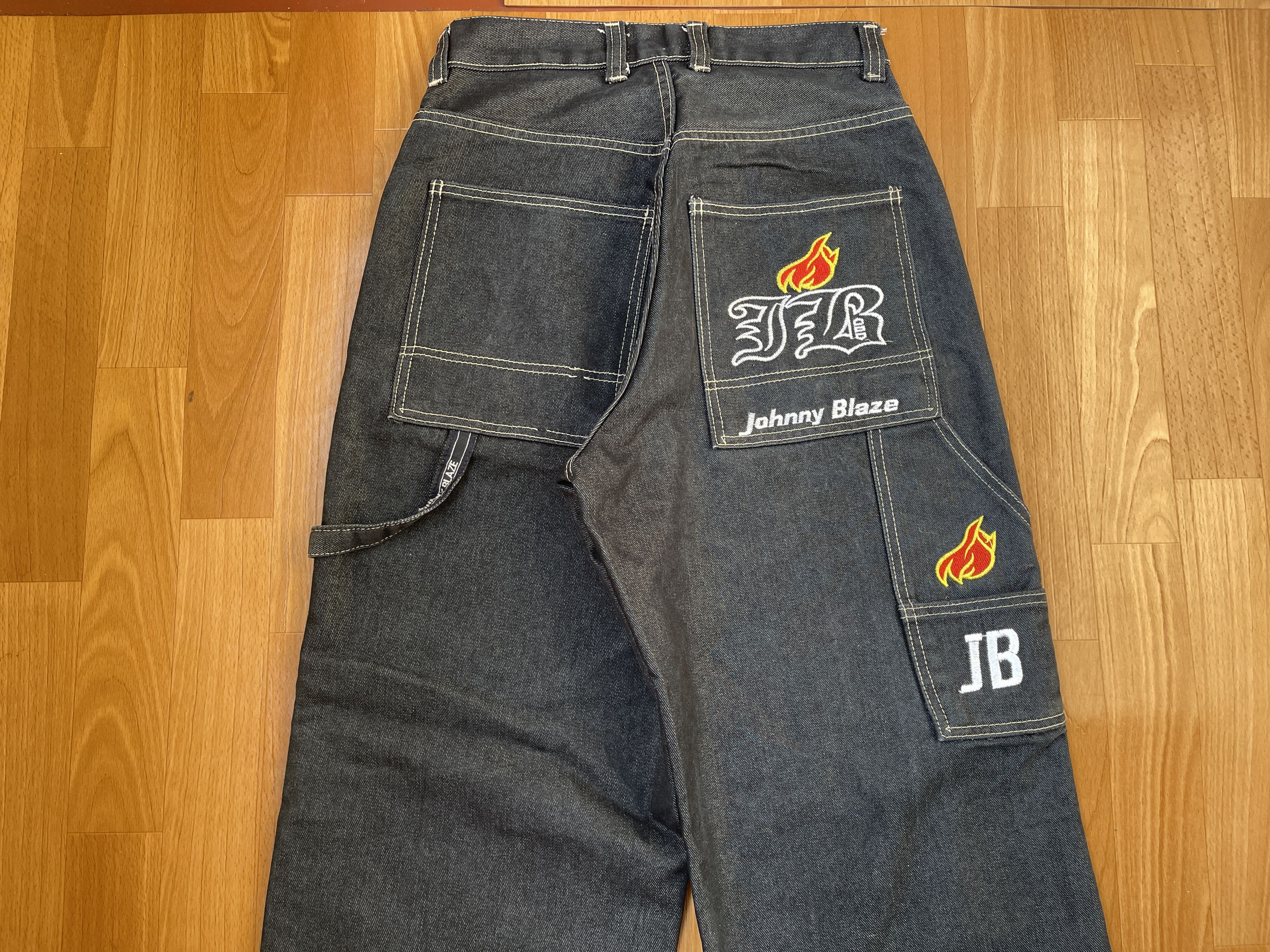 Wu-Tang Clan Johnny Blaze jeans shiny metallic silver baggy Wu Wear 28 Size US 28 / EU 44 - 4 Thumbnail