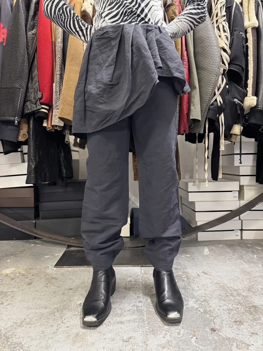 Ss2017 Dries Van Noten Dark Navy Linen Skirt Trousers Pants in Blue, Men’s (Size 32)