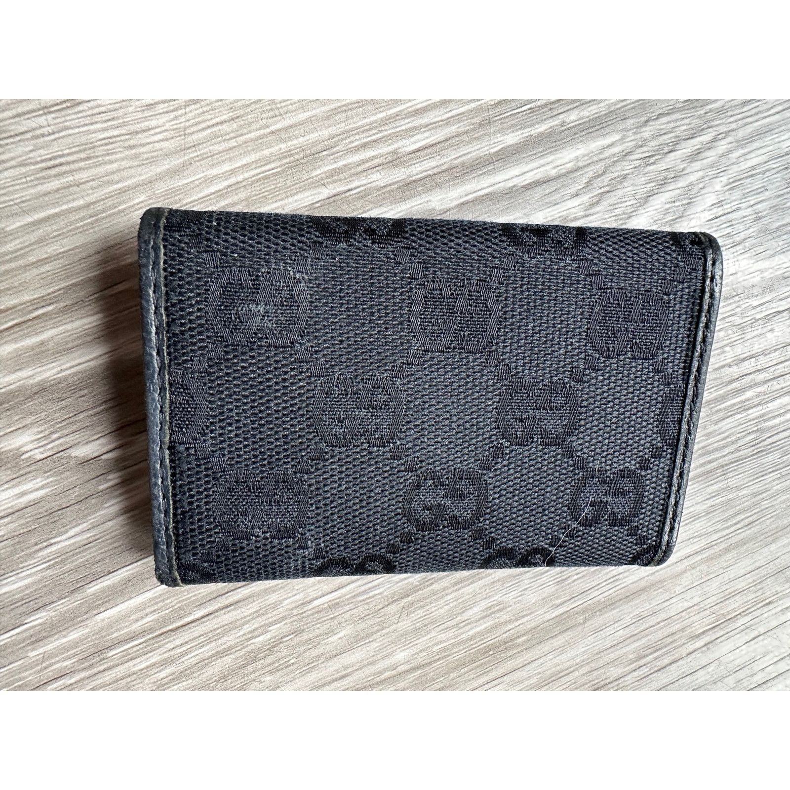 Gucci Gucci Black GG Canvas & Leather Trifold Key Holder - 6 Keys Size ONE SIZE - 13 Thumbnail