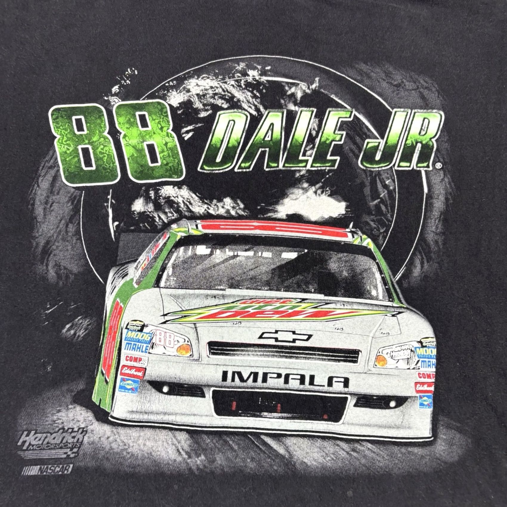 NASCAR VINTAGE Nascar Dale Jr 88 Racing T Shirt Black Cars Logo Graphic Adult Large Mens Size US L / EU 52-54 / 3 - 3 Thumbnail