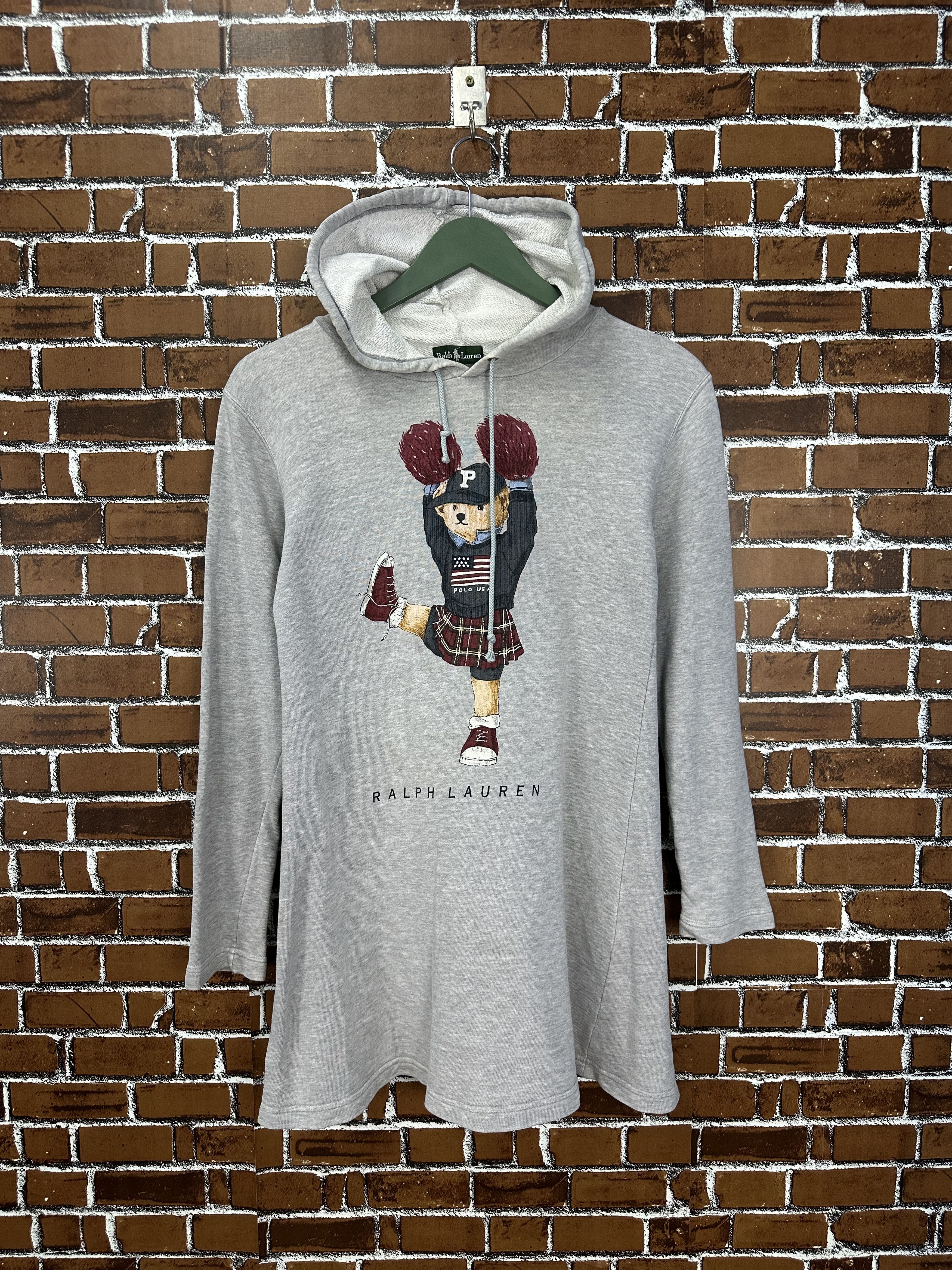 Ralph Lauren Vintage Ralph Lauren Bear Women Long Hoodie Z439 Size XS / US 0-2 / IT 36-38 - 1 Thumbnail