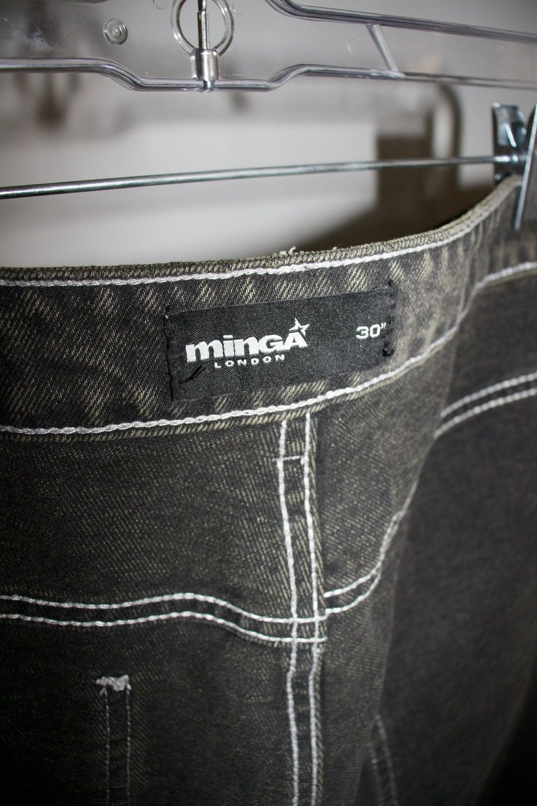Japanese Brand MINGA LONDON KIM BLACK BAGGY JEANS Size US 30 / EU 46 - 6 Thumbnail