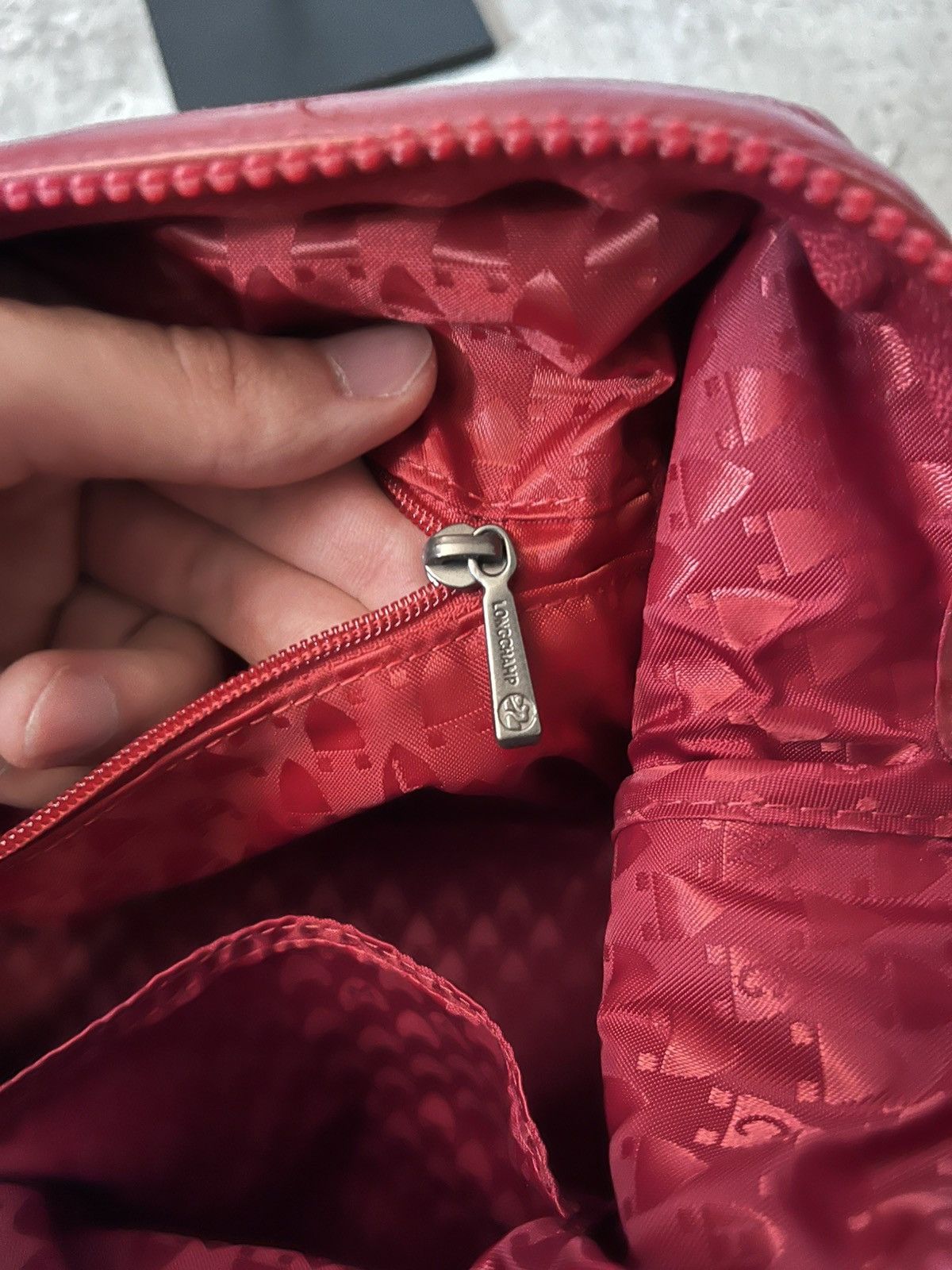Longchamp Longchamp Handbag red patent leather rare Size ONE SIZE - 10 Thumbnail