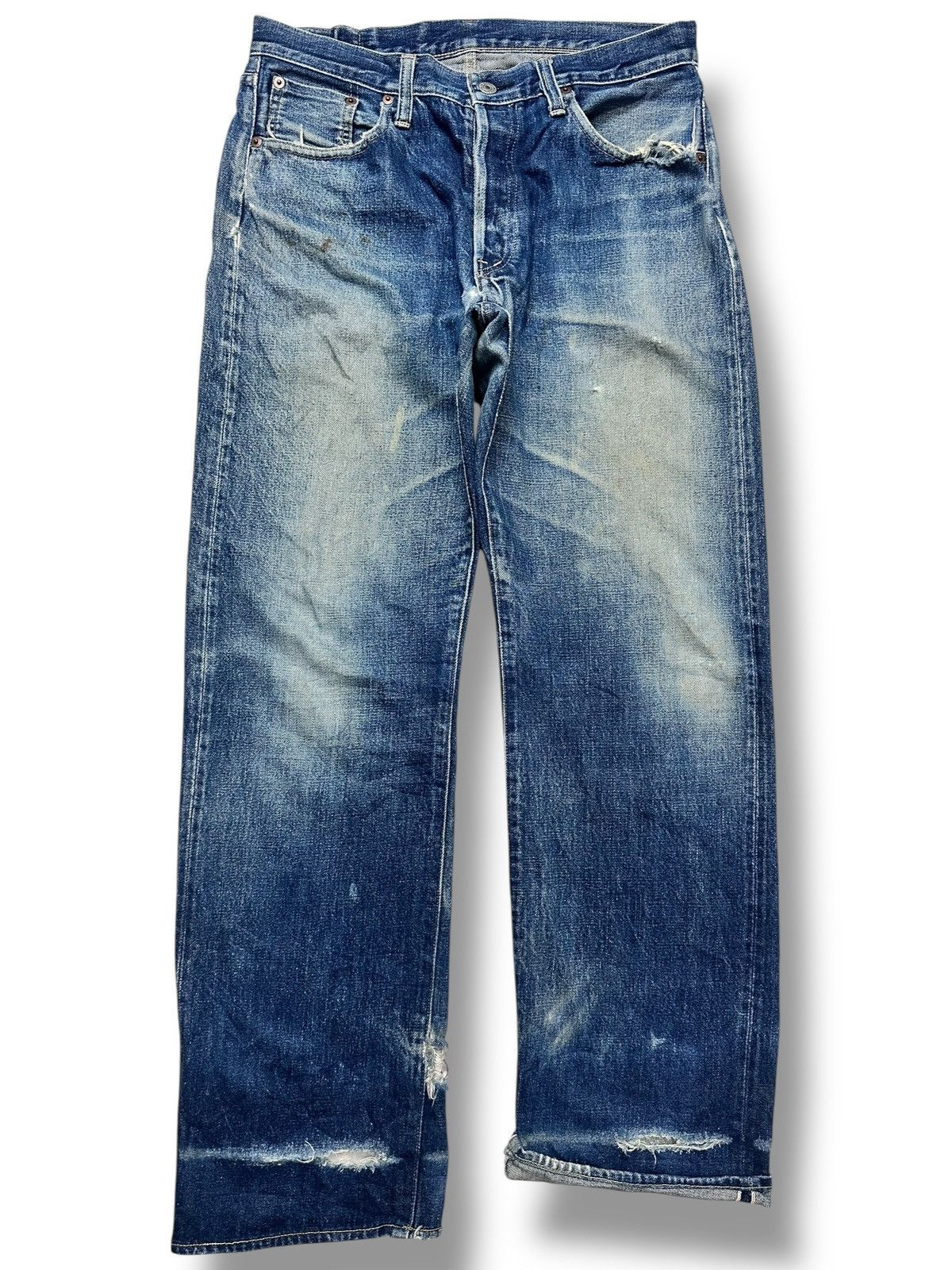 Johnbull Johnbull Vintage Selvedge Distressed Ripped Jeans With Faded Size US 32 / EU 48 - 1 Thumbnail