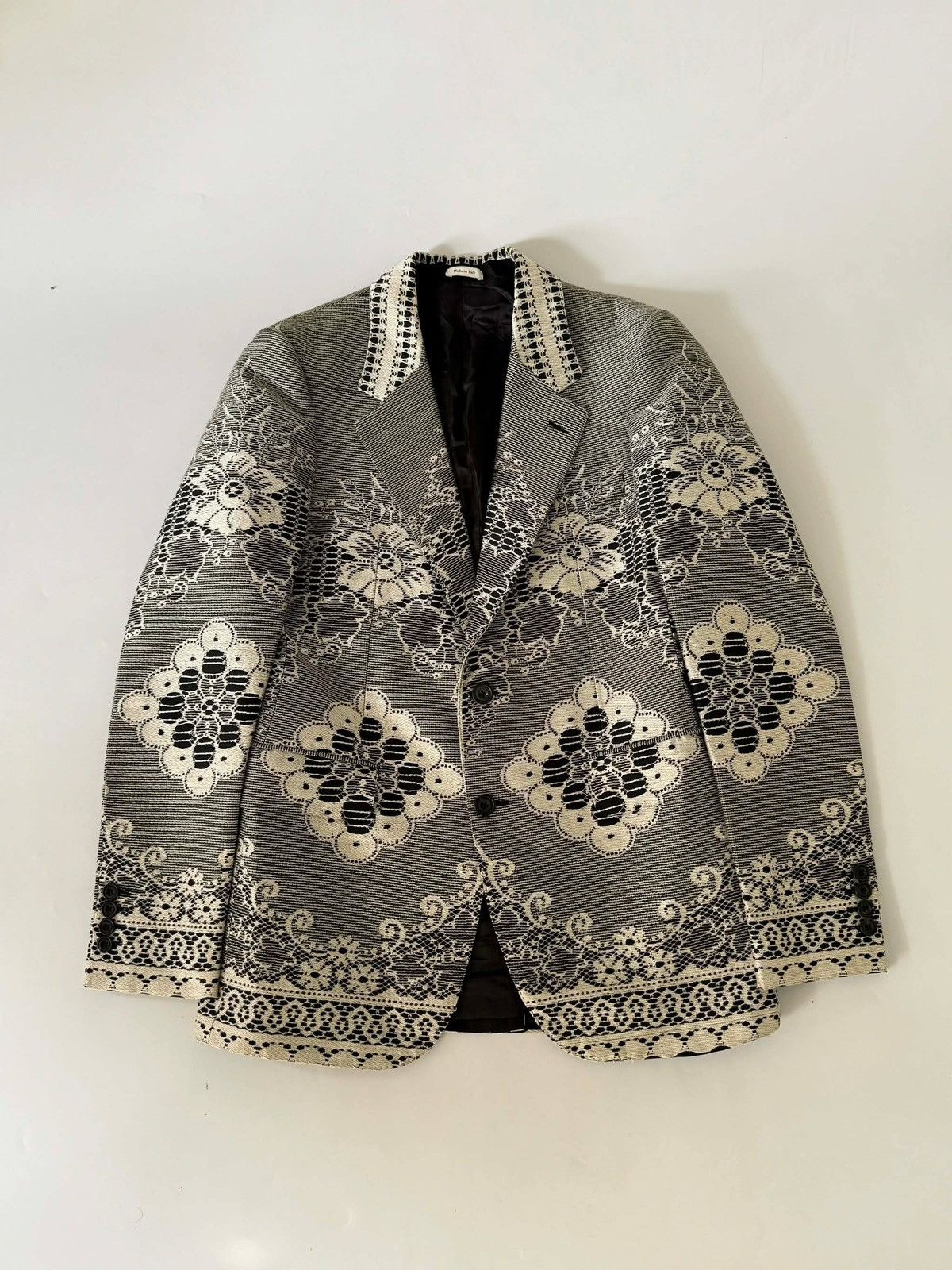 Alexander McQueen Alexander McQueen A/W19 Floral Print Blazer Size L / US 10 / IT 46 - 1 Thumbnail