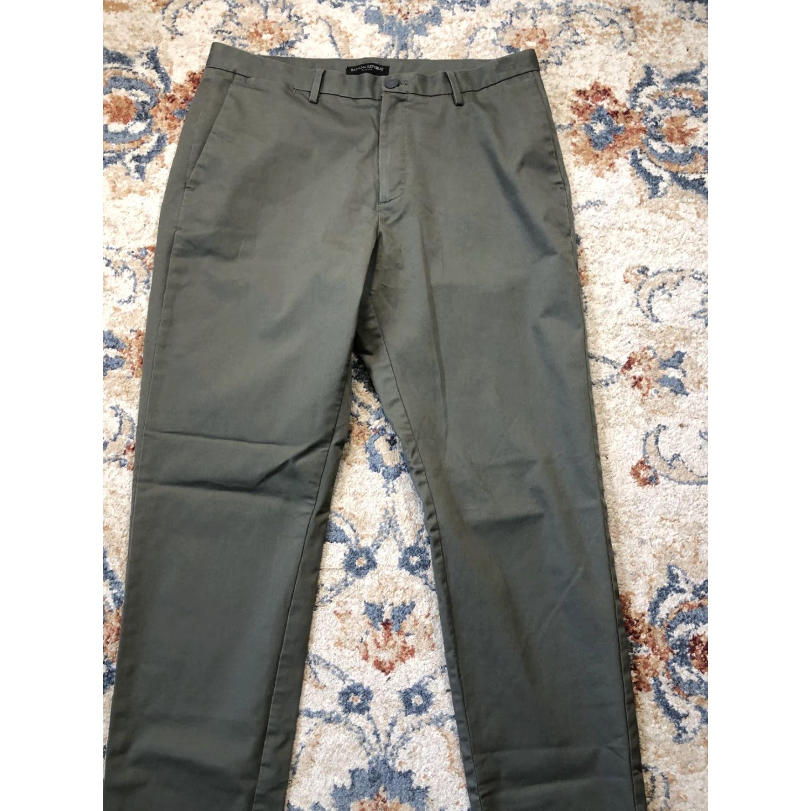 Banana Republic Banana Republic Pants Mens 34x32 Green Slim Fit Chinos Casual Stretch Classic Car? Size US 34 / EU 50 - 3 Thumbnail