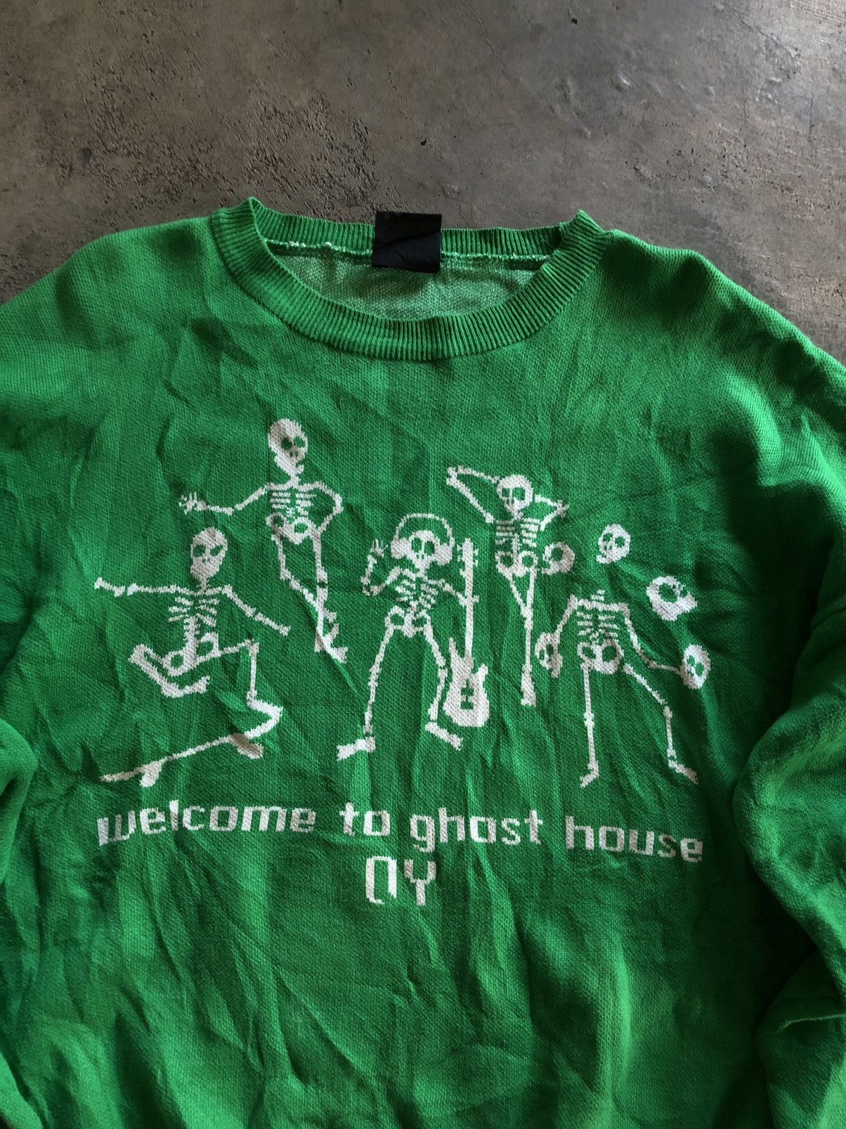 If Six Was Nine × Japanese Brand × Le Grande Bleu (L.G.B.) JAPANESE STYLE OY “ WELCOME TO GHOST HOUSE” SKLETON KNIT Size US L / EU 52-54 / 3 - 2 Thumbnail