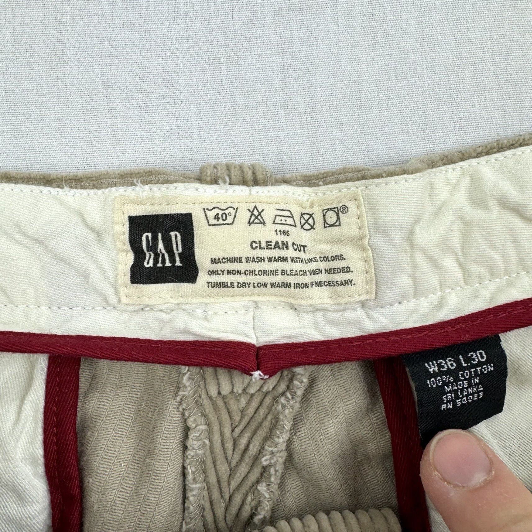 Gap VINTAGE Gap Pants Adult 36x30 Corduroy Relaxed 90s Grunge Tan Brown NWT 90s American Chino Mens Size US 36 / EU 52 - 5 Thumbnail