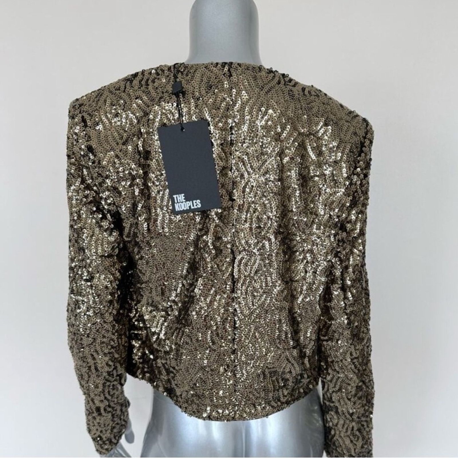 The Kooples NWT! The Kooples Gold Blazer with Metallic Finish, Size 2 Size M / US 6-8 / IT 42-44 - 6 Thumbnail