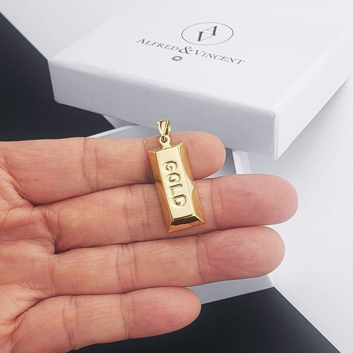 Other Bullion Bar Goldbug Charm Brick Pendant in 14k Yellow Gold Size ONE SIZE - 4 Thumbnail