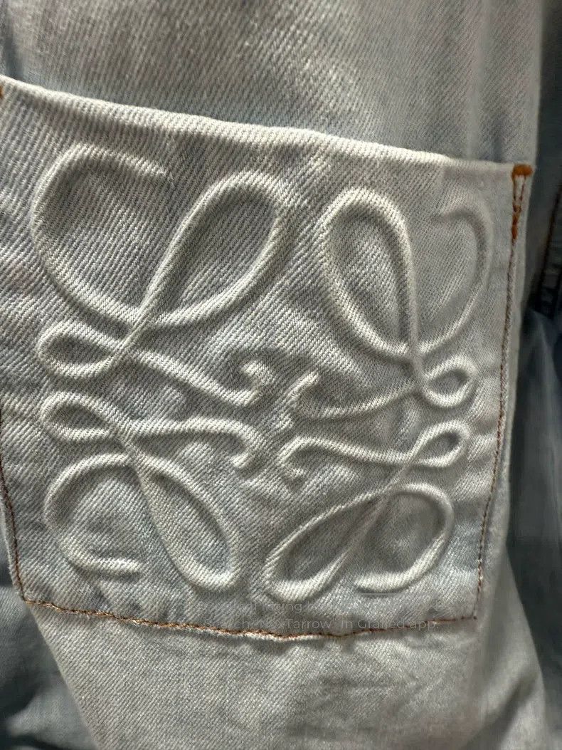 Loewe Loewe Embossed Big Logo Denim Jacket Size XS / US 0-2 / IT 36-38 - 3 Thumbnail