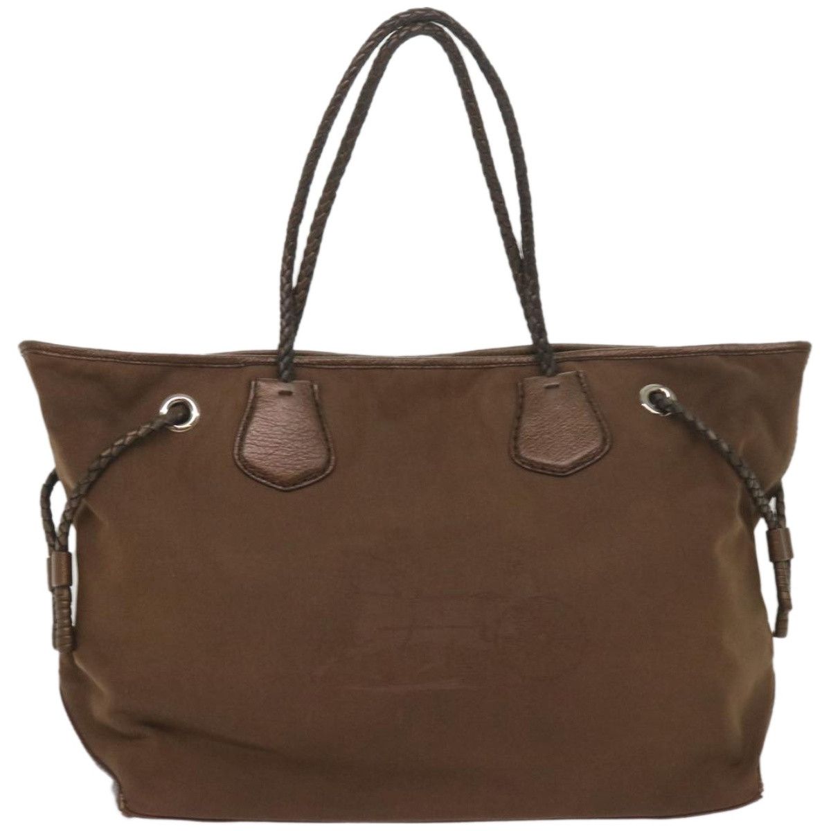 image of Celine Céline Carriage Tote in Brown, Women's