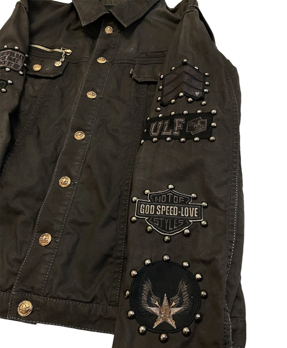 Japanese Brand × Roen 🔥🔥💰💰Remake Military Punk Trucker Jacket Size US M / EU 48-50 / 2 - 7 Thumbnail