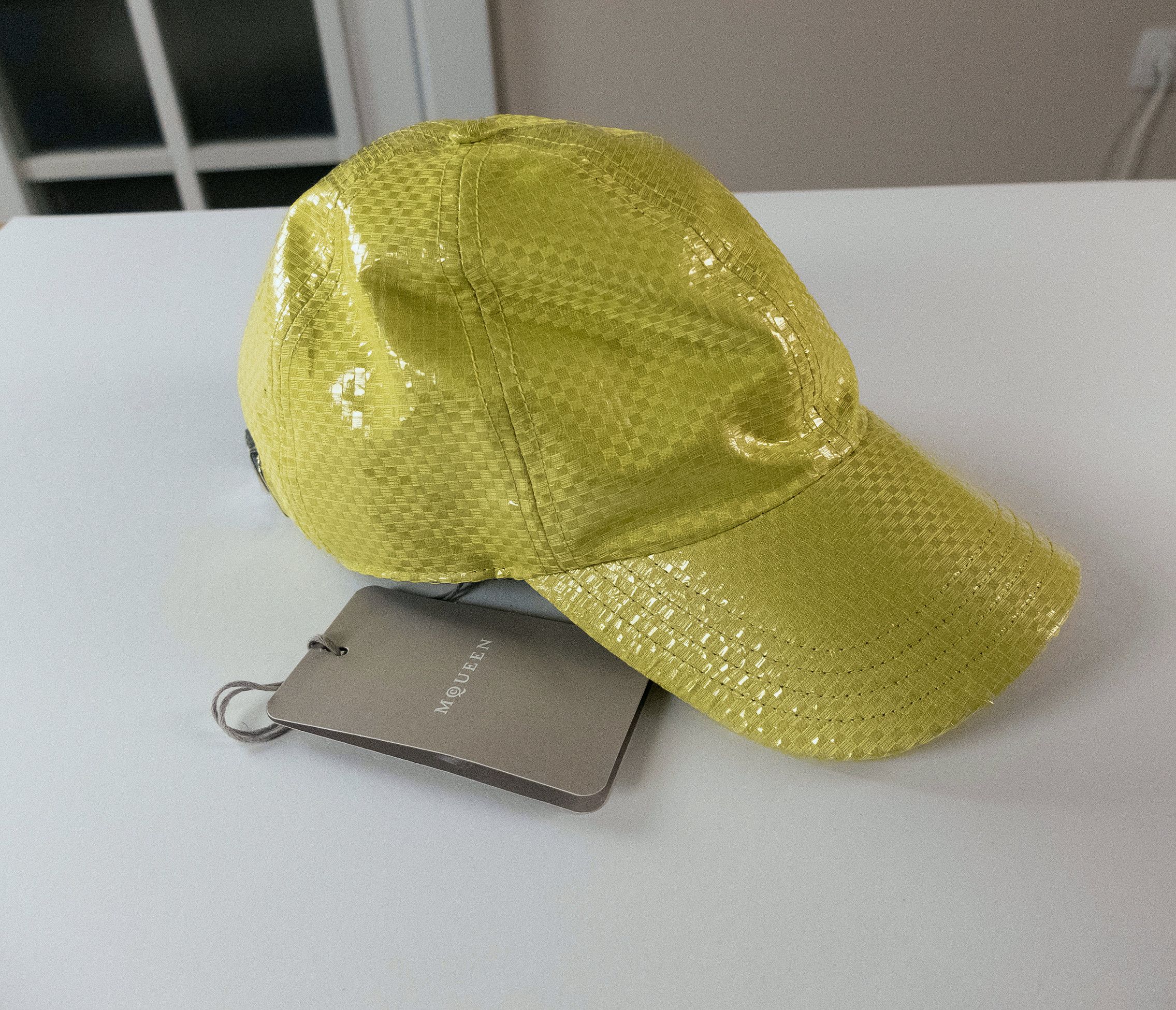Alexander McQueen ALEXANDER MCQUEEN yellow Tarpaulin silk baseball cap Medium Size ONE SIZE - 1 Thumbnail