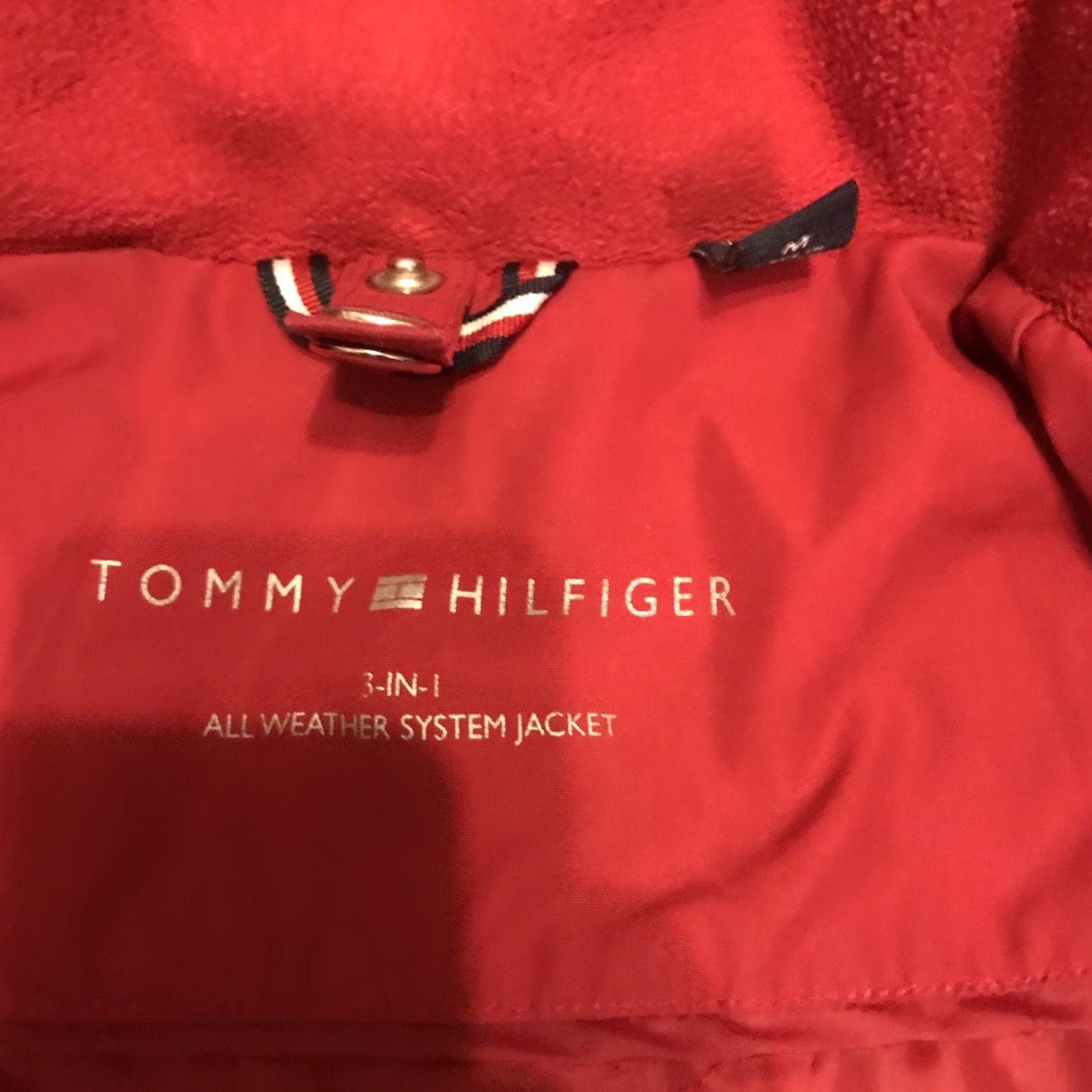 Tommy Hilfiger Tommy Hilfiger 3-in-1 Jacket Women M All Weather System Coat Navy Red Solid Zip Snap Size M / US 6-8 / IT 42-44 - 5 Thumbnail
