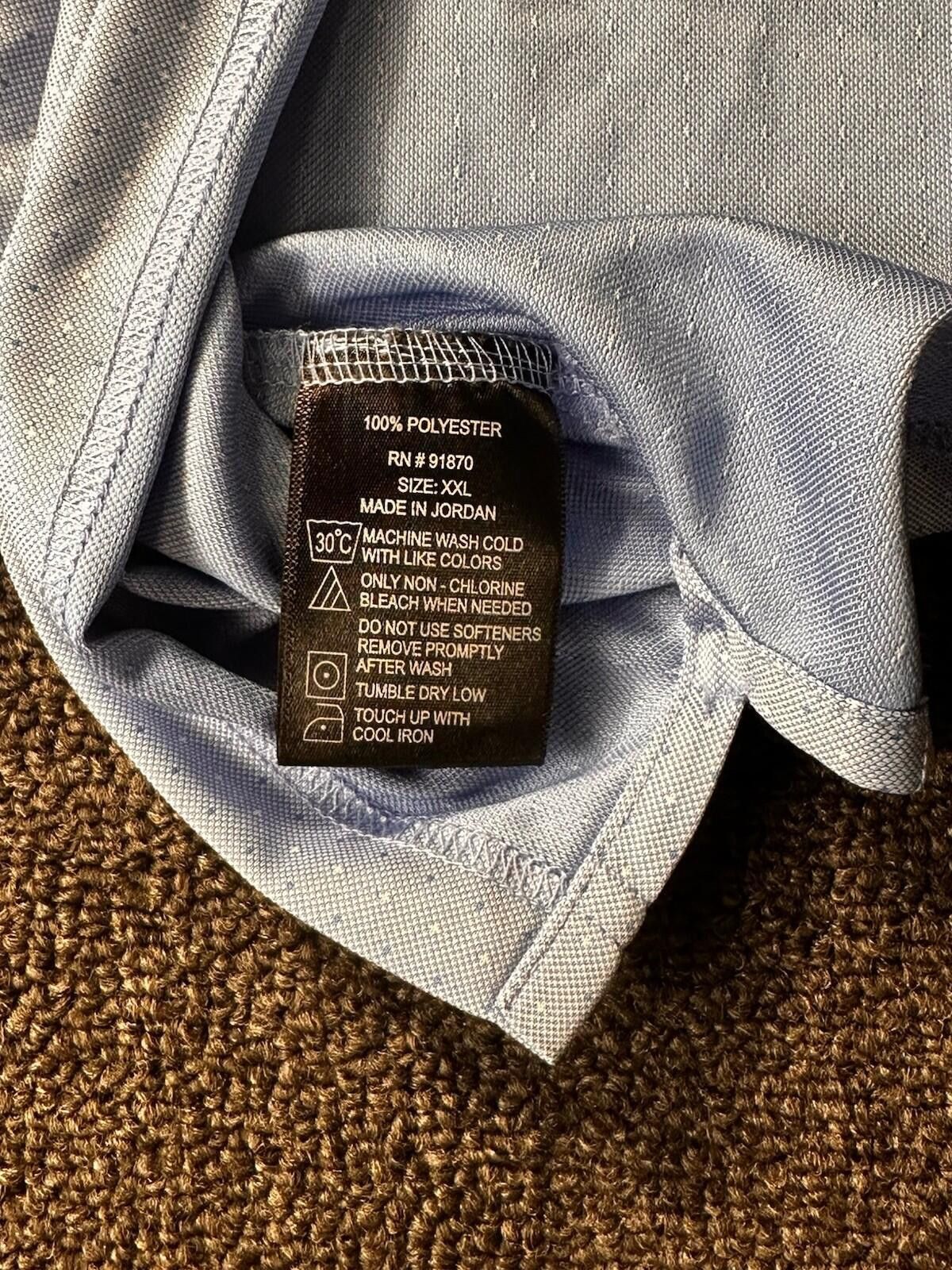 Lone Cypress By Pebble Beach Pebble Beach Men's Light Blue Dry-Luxe Polo Golf 2XL Size US XXL / EU 58 / 5 - 5 Thumbnail