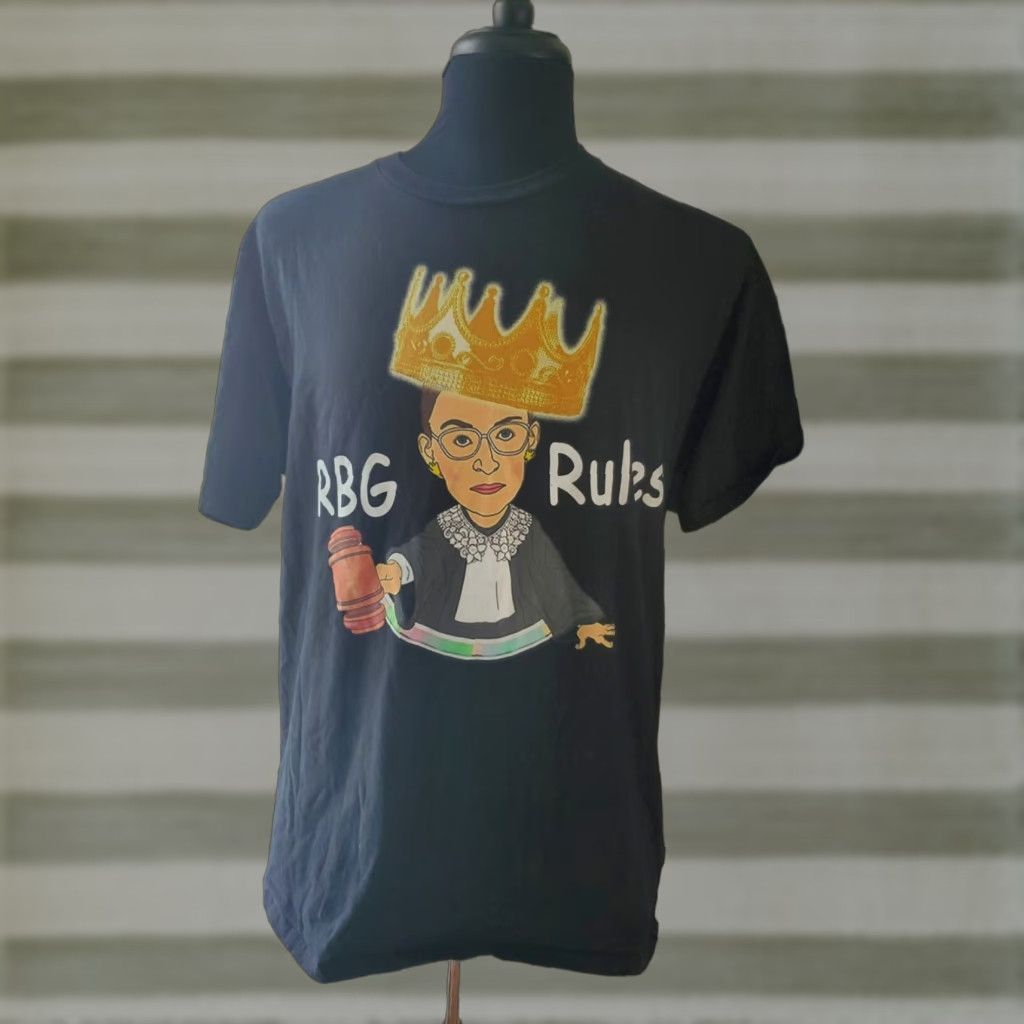 Port & Company Ruth Bader Ginsburg RBG Rules Shirt Black Mens Large Shirt T-Shirt Crew Neck Short Sleeve Cotton Port & Company Size US L / EU 52-54 / 3 - 1 Preview