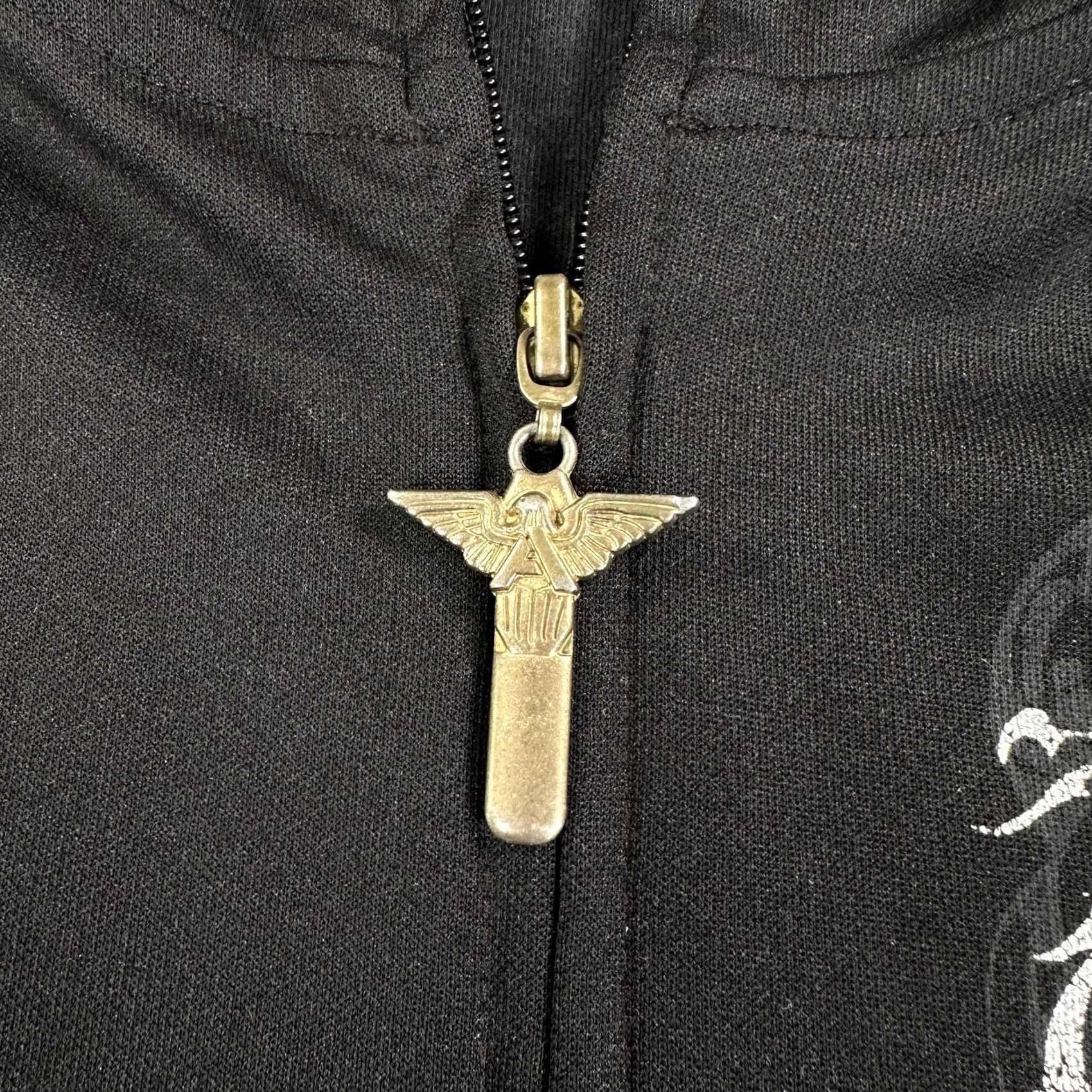 Avirex AVIREX Track Jacket Full Zip Black Mens XL Fleur de Lis Embroidered Gold Button Zipper Pull Size US XL / EU 56 / 4 - 5 Thumbnail