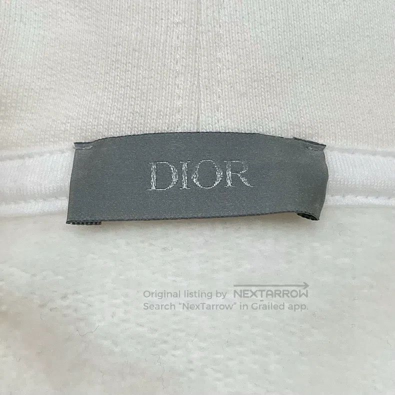 Dior Dior White logo embroidered hooded sweatshirt Size US L / EU 52-54 / 3 - 5 Thumbnail