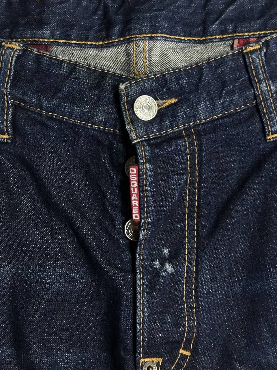 Dsquared2 Dsquared2 Dark Blue Denim Jeans Size 50 Italy Plaid Cuff Y2K Size US 34 / EU 50 - 11 Thumbnail