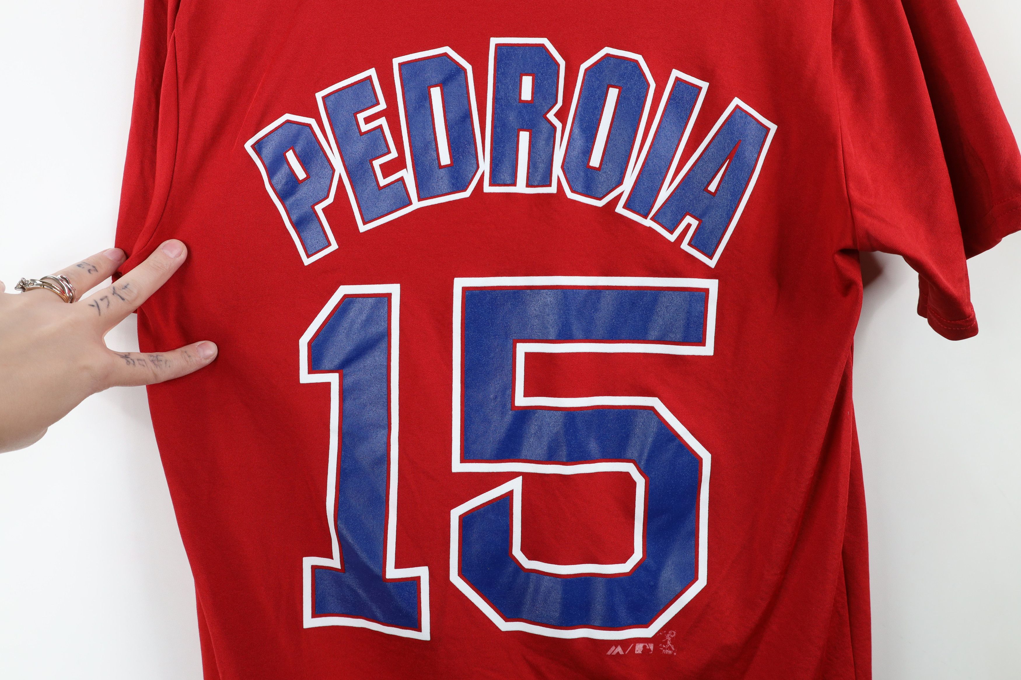 Majestic Majestic Pedroia Boston Sox Baseball T-Shirt Red Polyester Size US S / EU 44-46 / 1 - 11 Thumbnail
